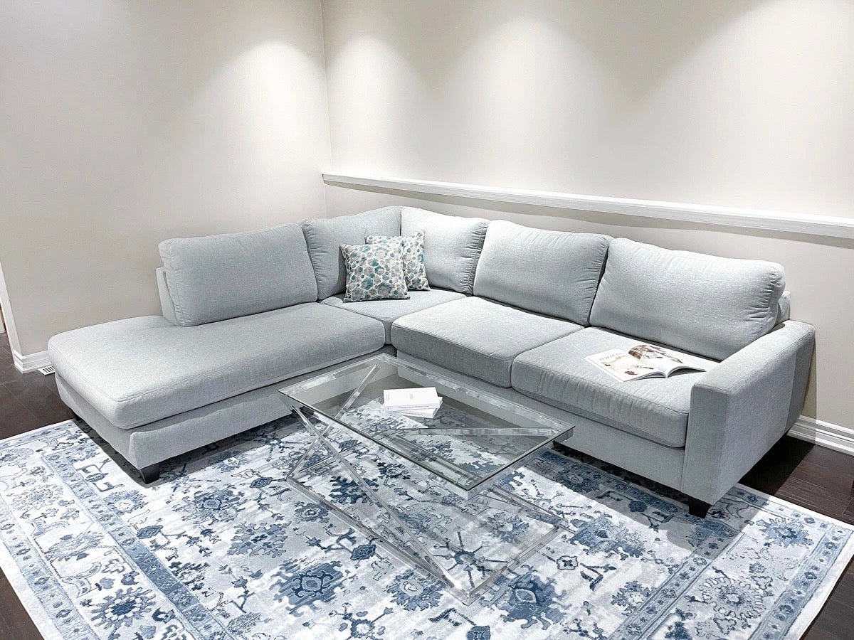 Johnson Sectional - Light Blue/Grey