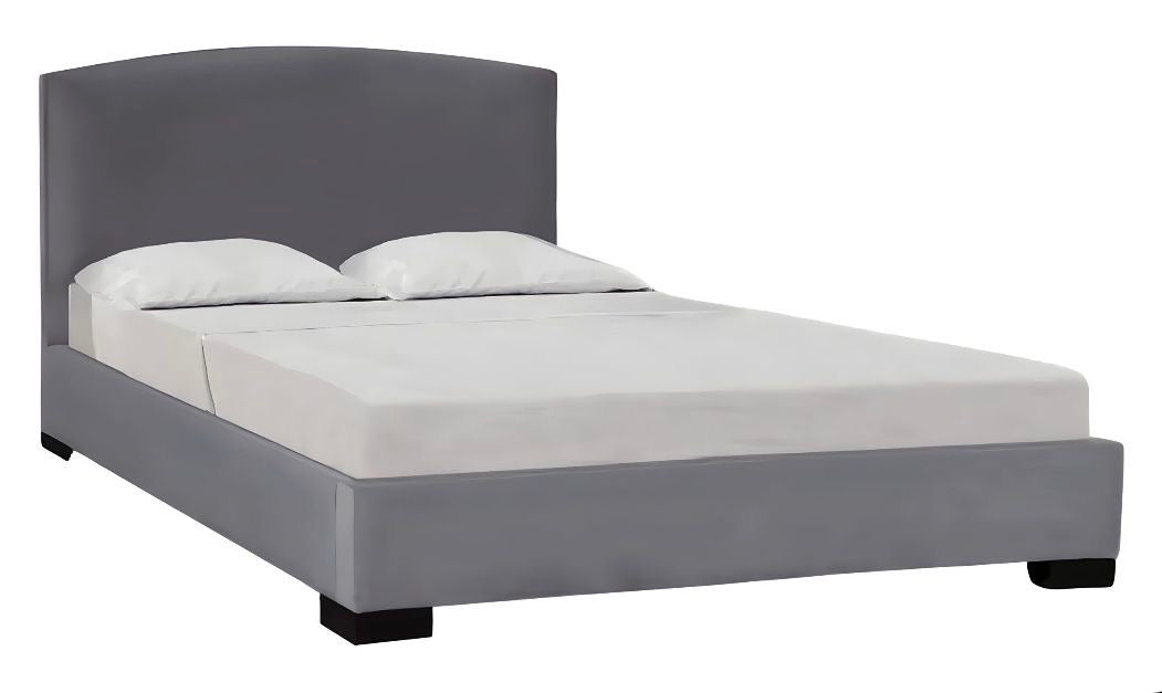 Patria Platform Bed - Grey Velvet