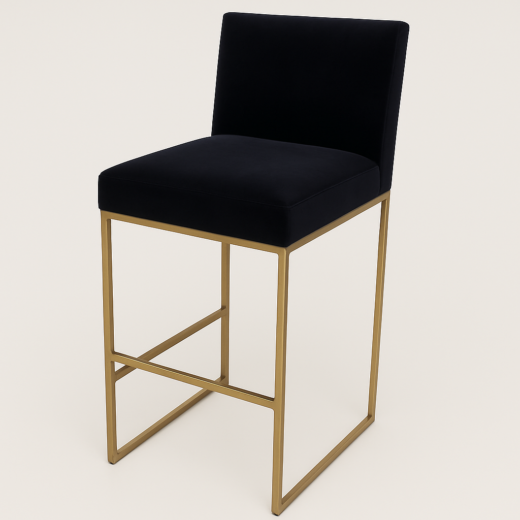 Milo Bar/Counter Stool - Black Velvet