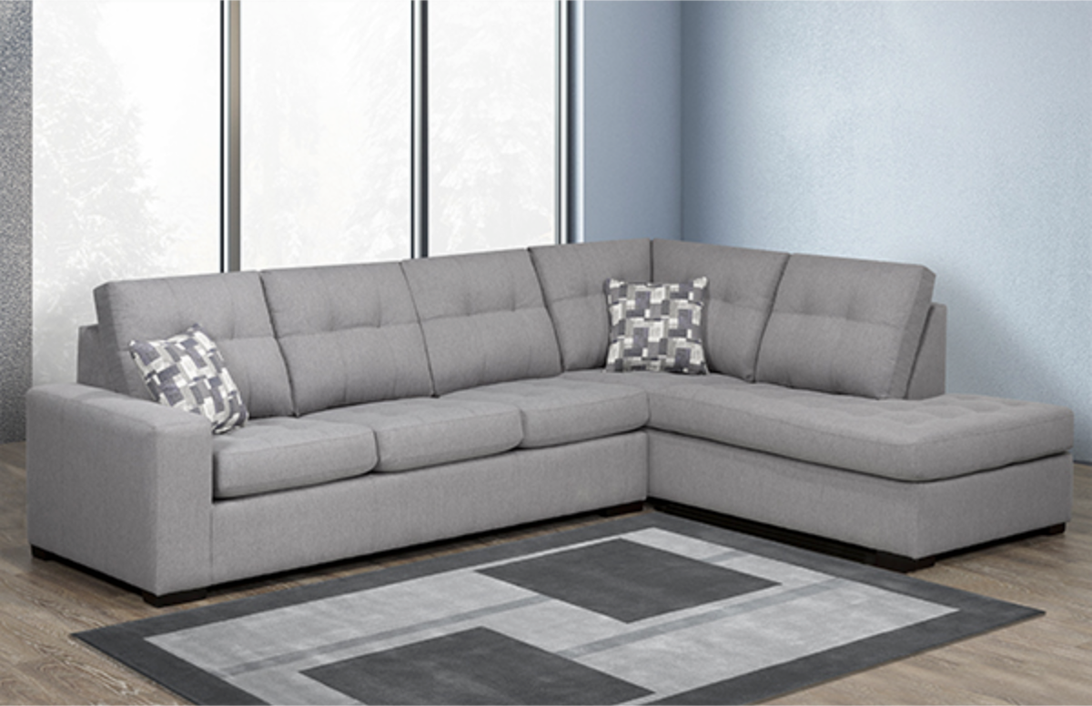 Grey Tufted Sectional Sofas Made In Canada