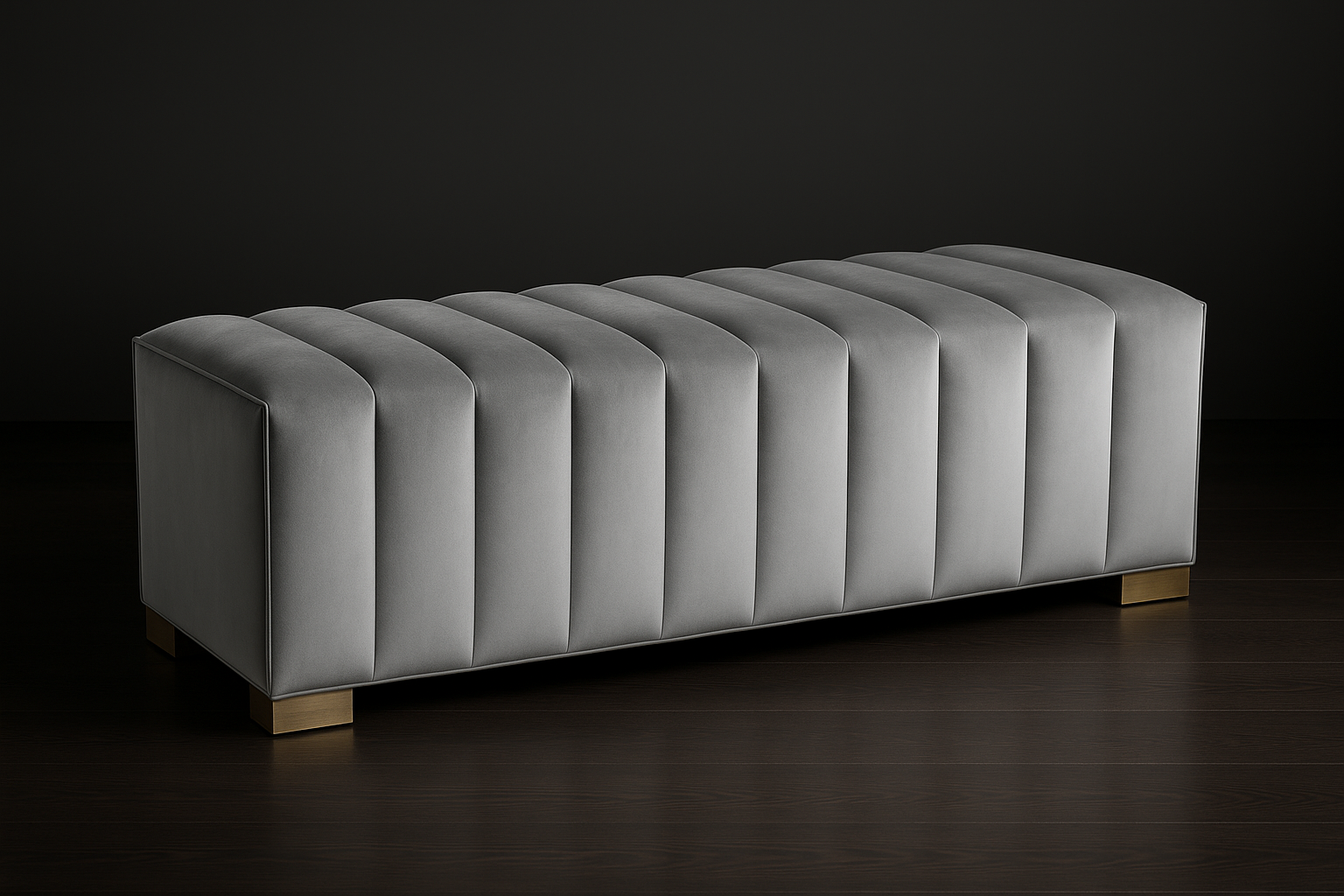Joyce Bench - Grey Velvet