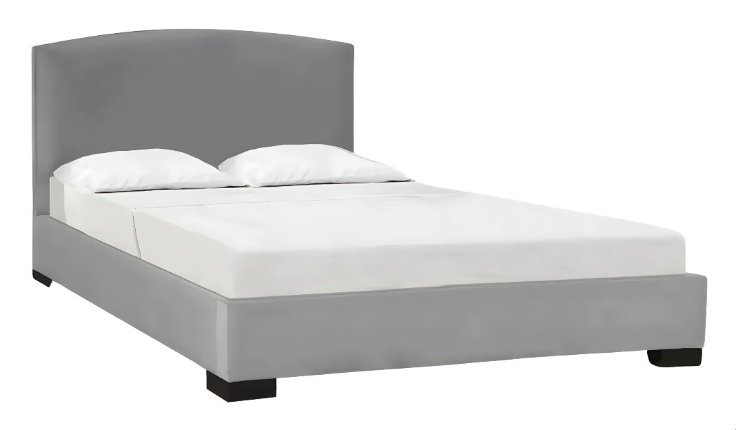 Patria Platform Bed - Grey Velvet