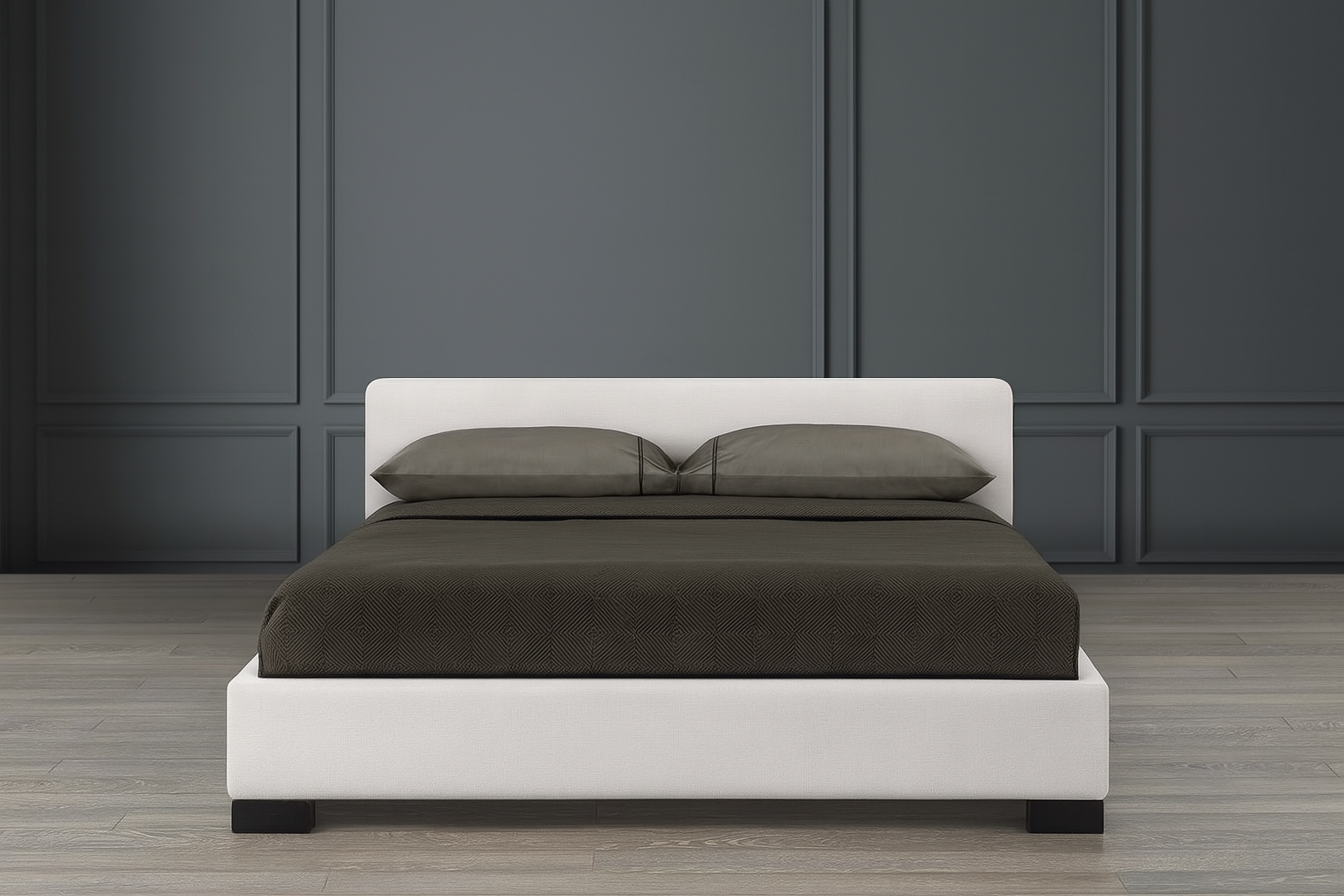 Severn Platform Bed - Ivory Linen