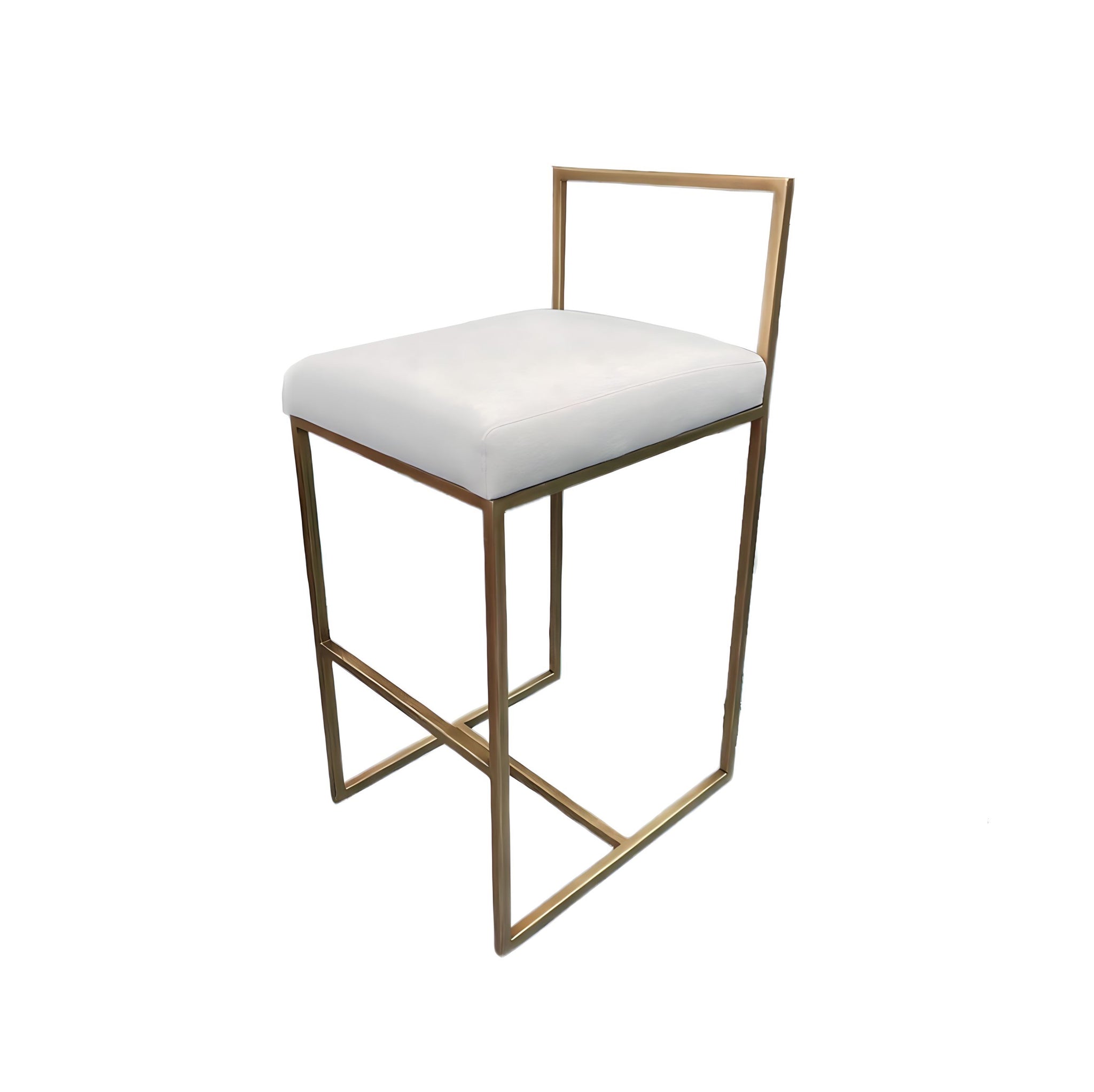 White & Gold Bar & Counter Stool Made in Canada
