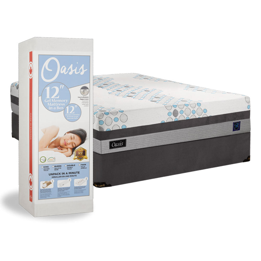 Oasis 12" Gel Memory Foam Mattress