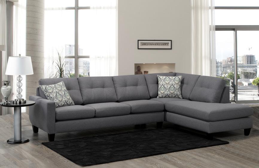 Lindsay Grey Sectional Sofas Made In Canada