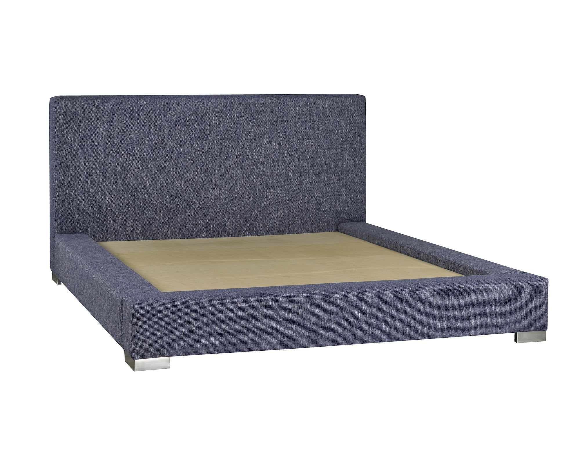 Hudson Platform Bed - Blue Linen - Canadian Furniture