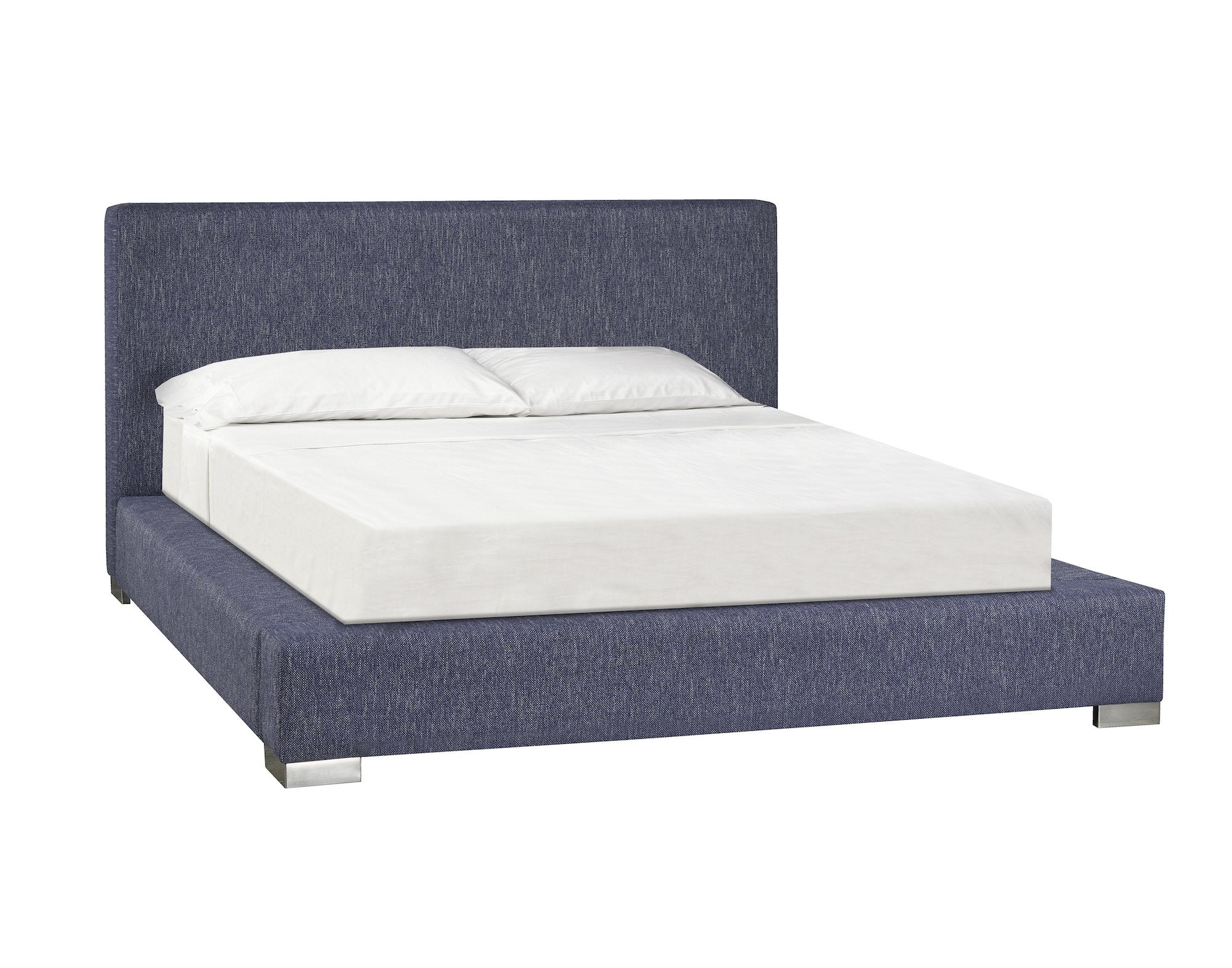 Hudson Platform Bed - Blue Linen - Canadian Furniture