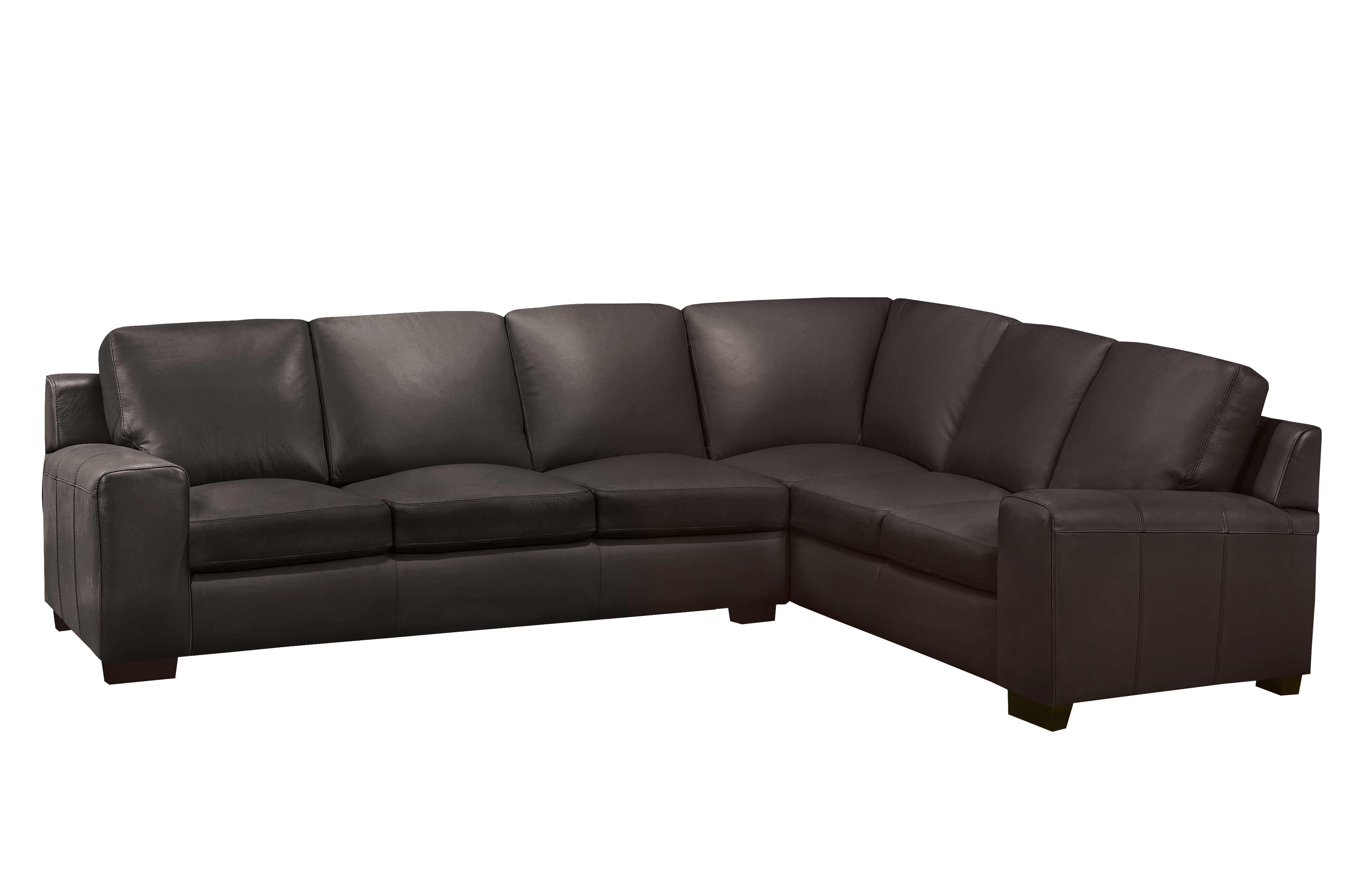 Vernon Sectional - Mocha Genuine Leather