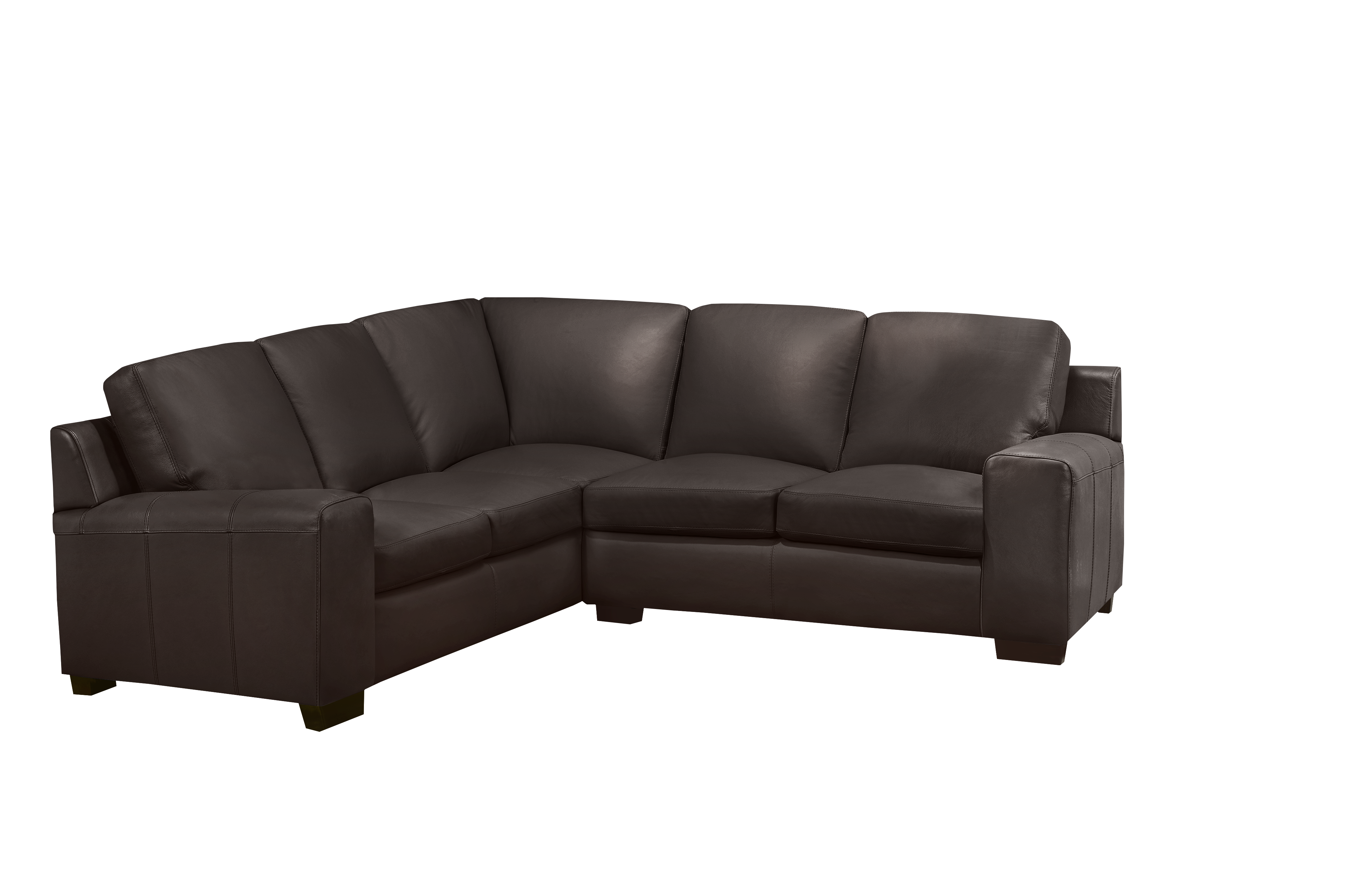 Vernon Sectional  - Mocha Genuine Leather