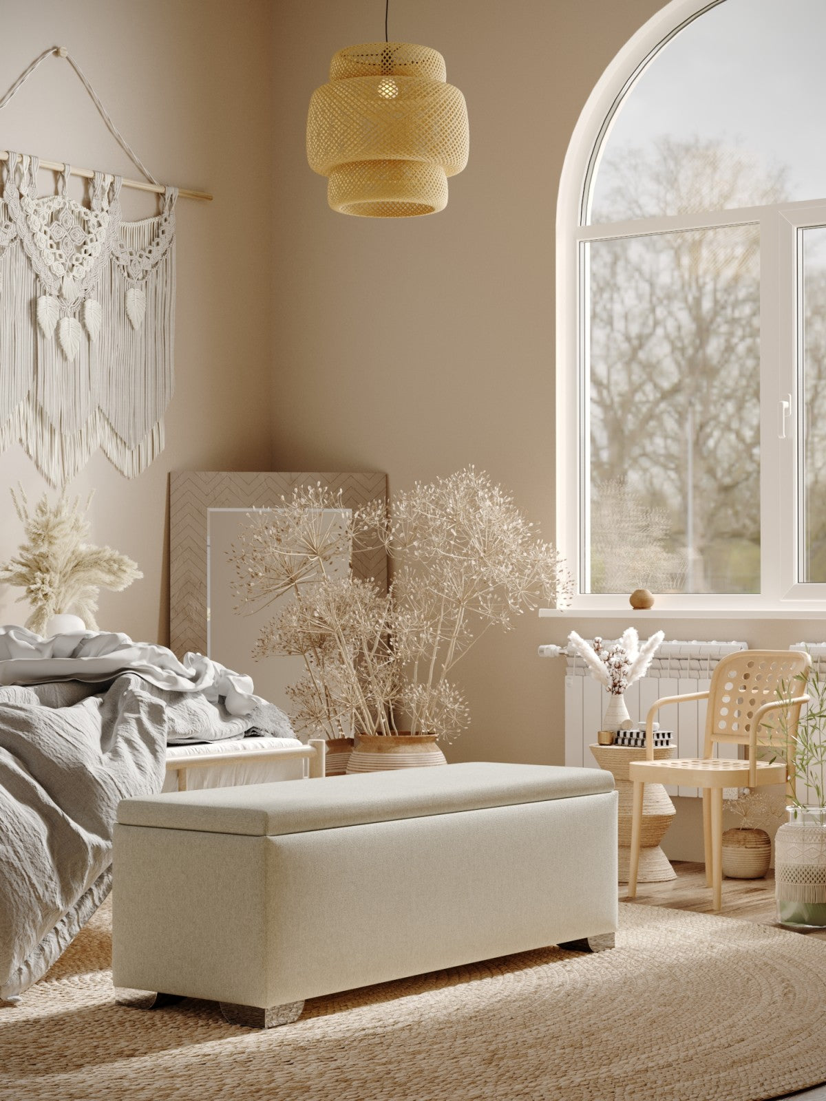 Cambridge Storage Bench - Beige