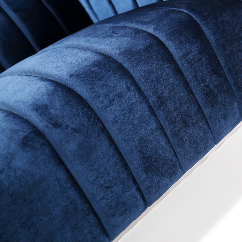 Aurora Accent Chair - Blue Velvet