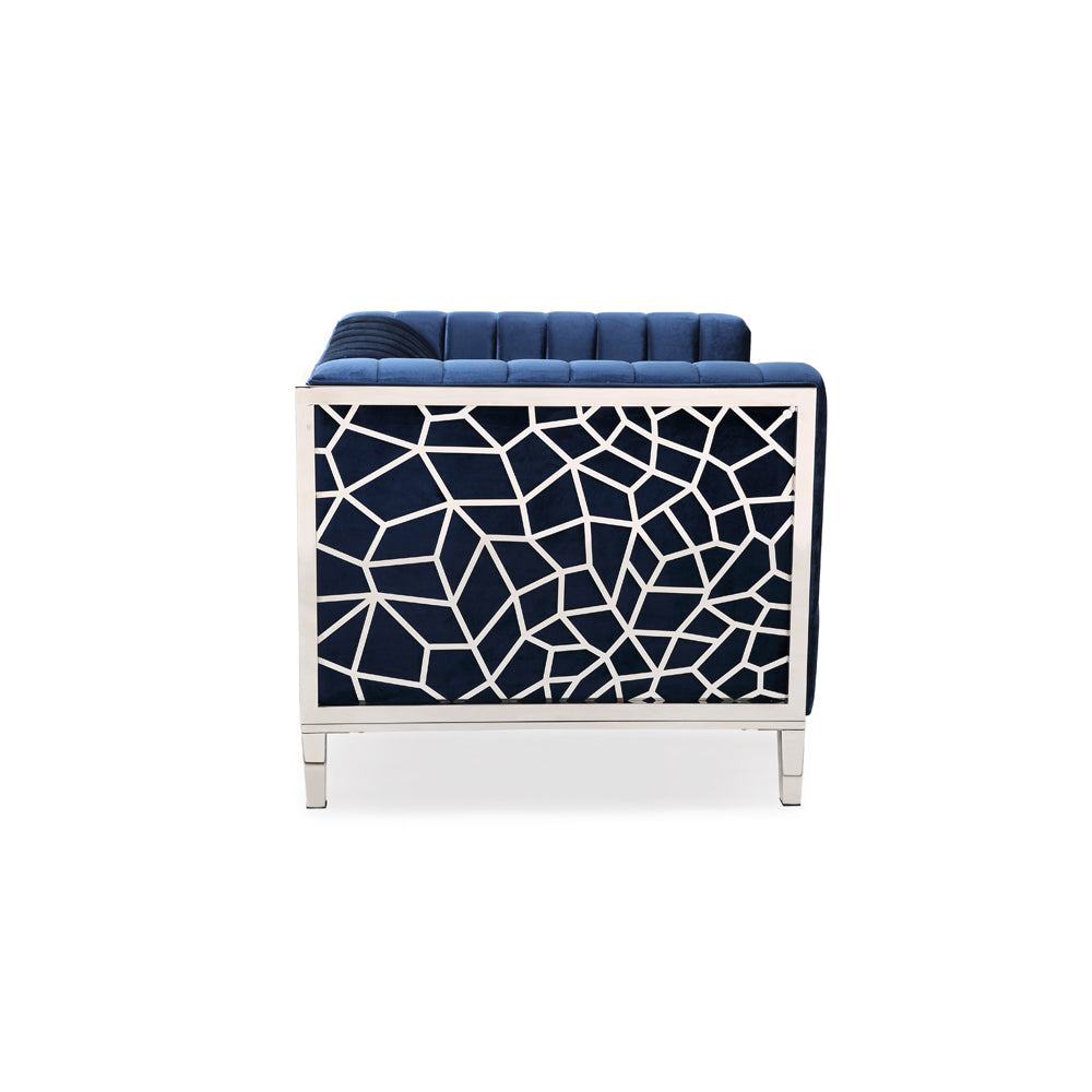 Aurora Accent Chair - Blue Velvet