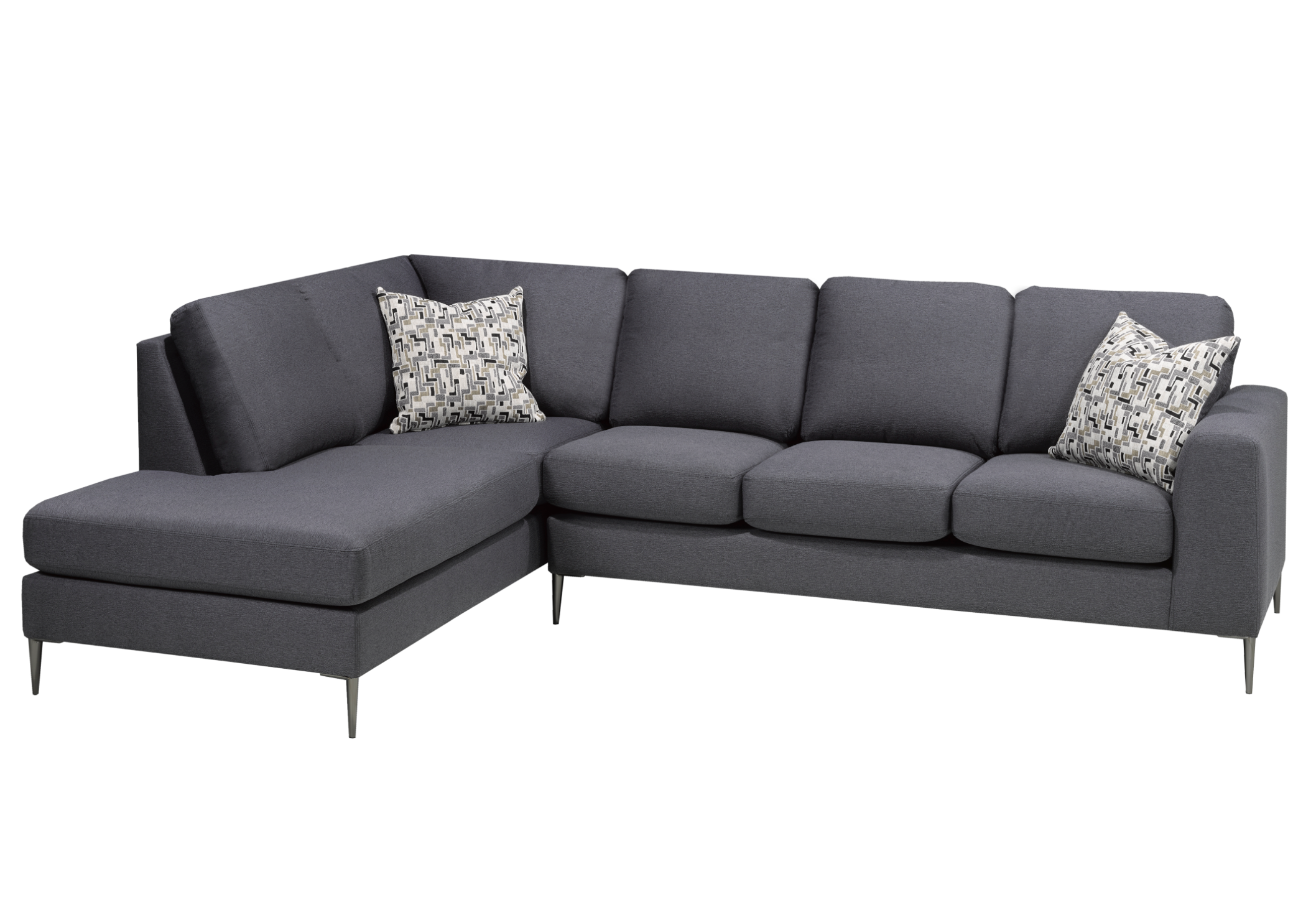 Zenda Sectional - Charcoal