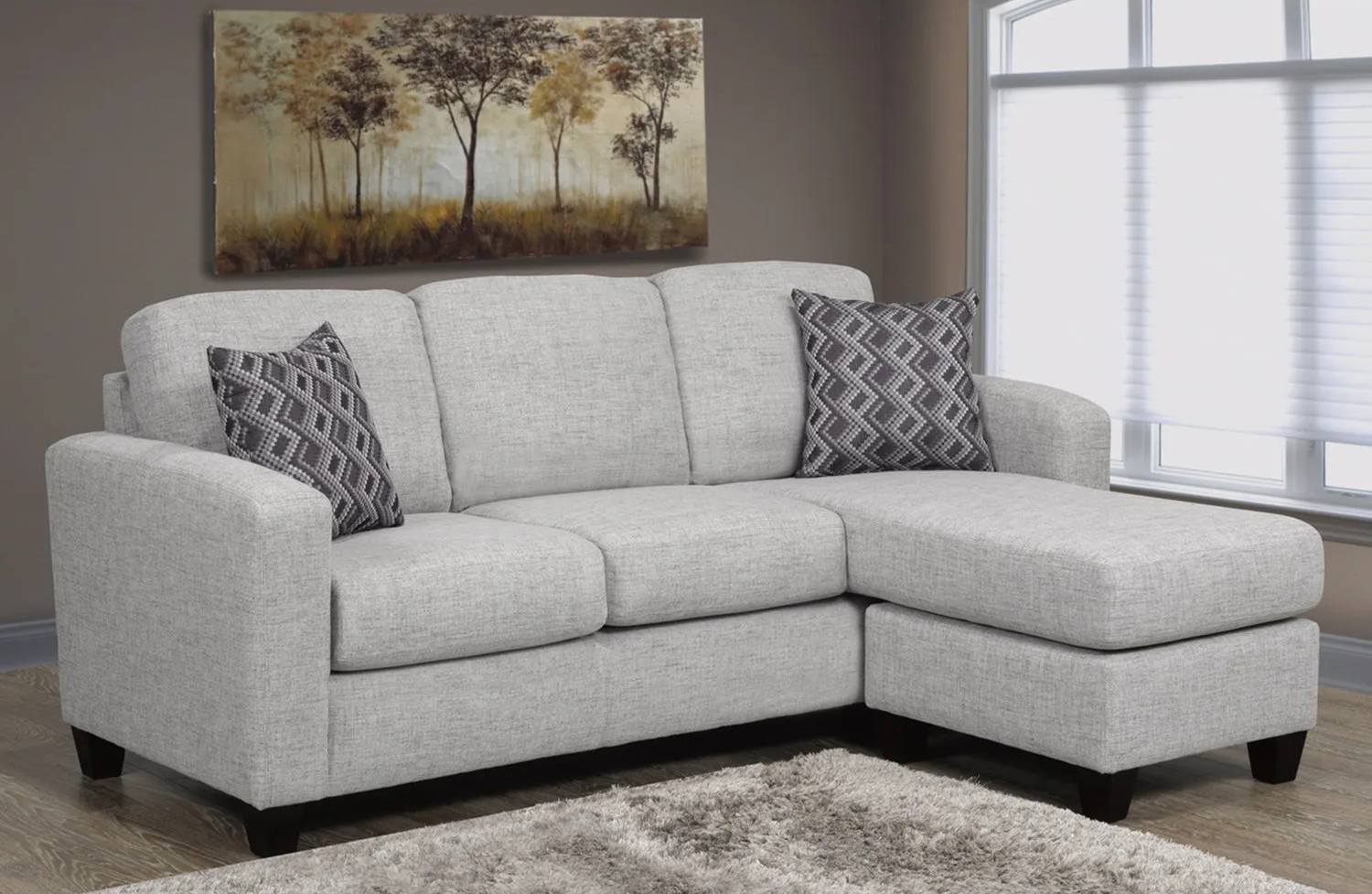 Clarkson LHF/RHF Configurable Sectional - Light Grey