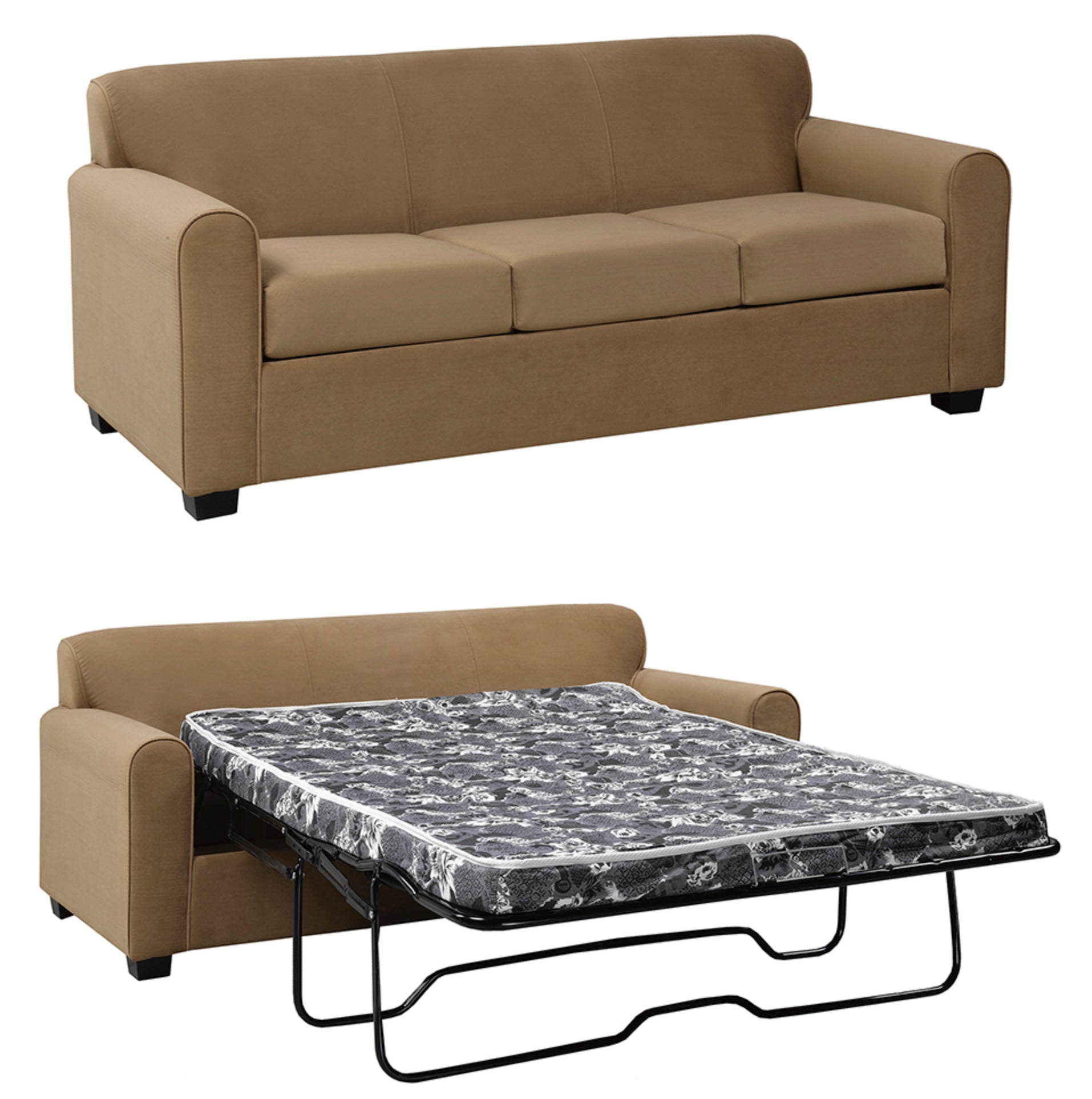 Troy Double Sofa Bed - Tan