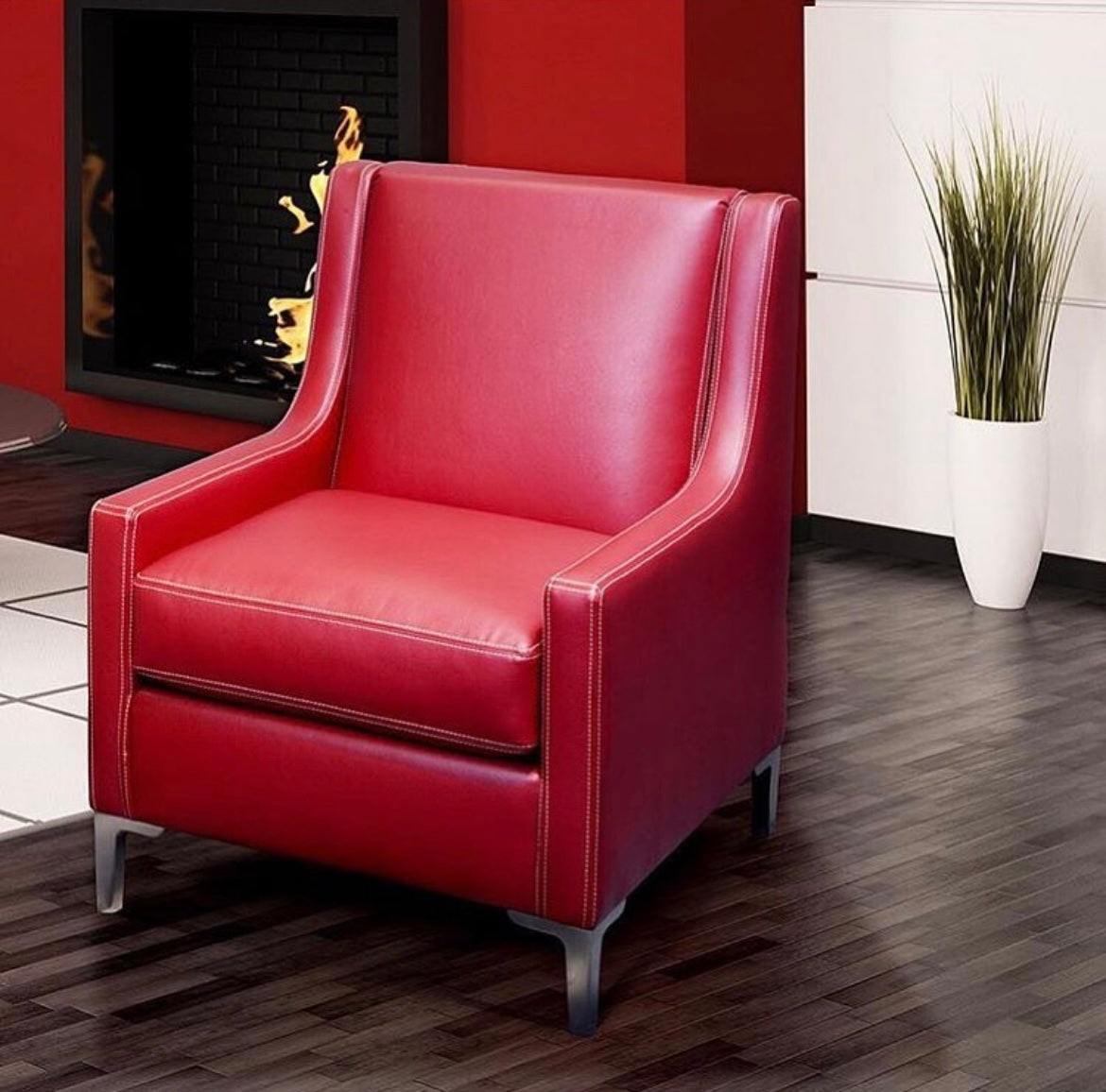 Renfrew Accent Chair - Red - Canadian Furniture