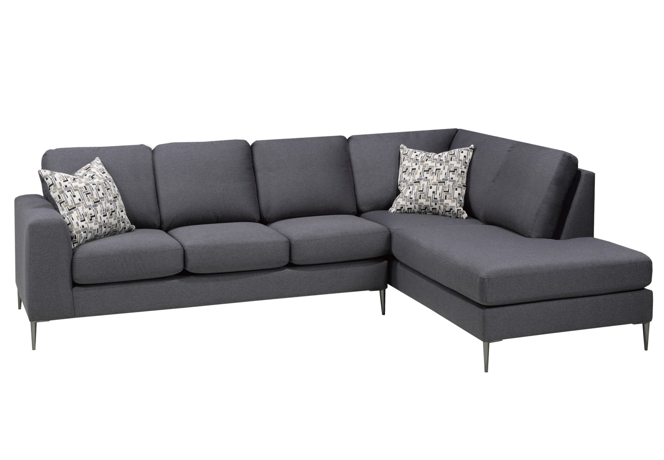 Zenda Sectional - Charcoal