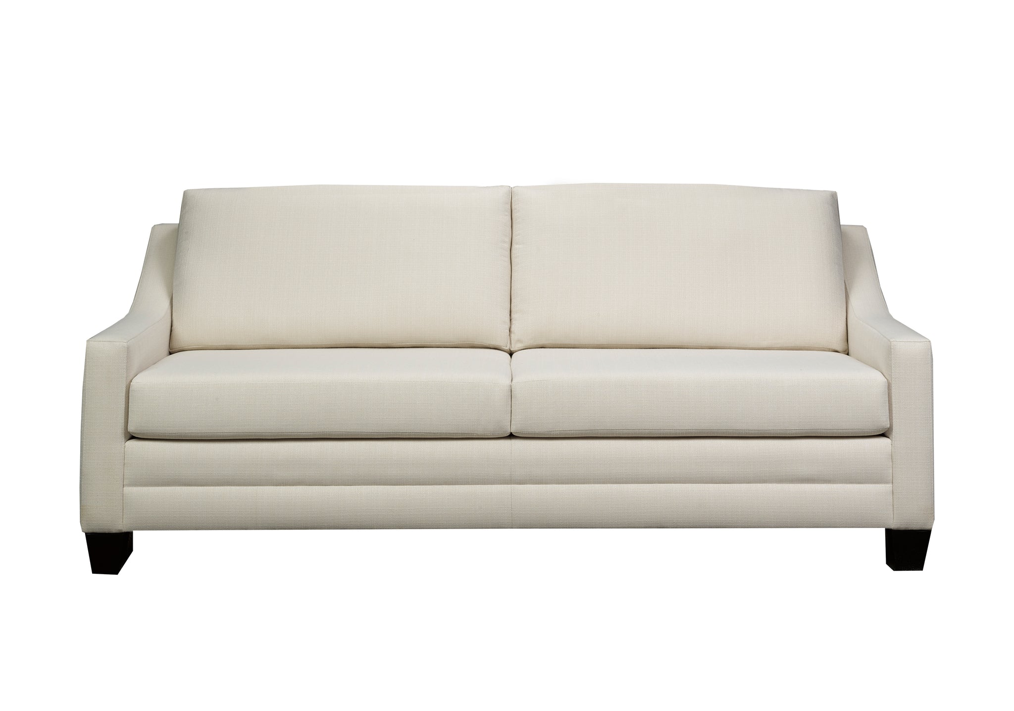Off White Slope Arm Couch Modern Sofas Made In Canada