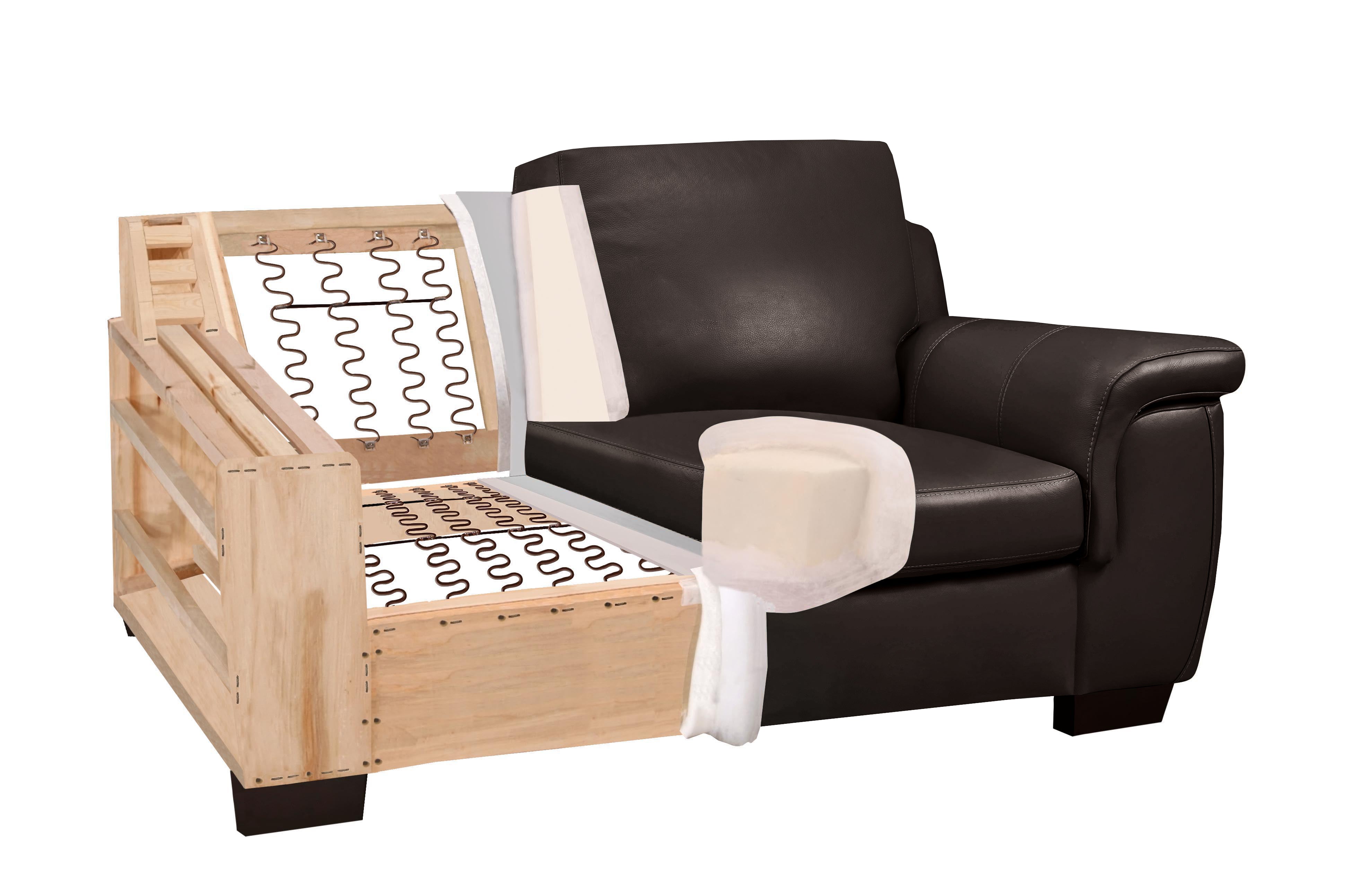 Kingston Sectional - Mocha Genuine Leather