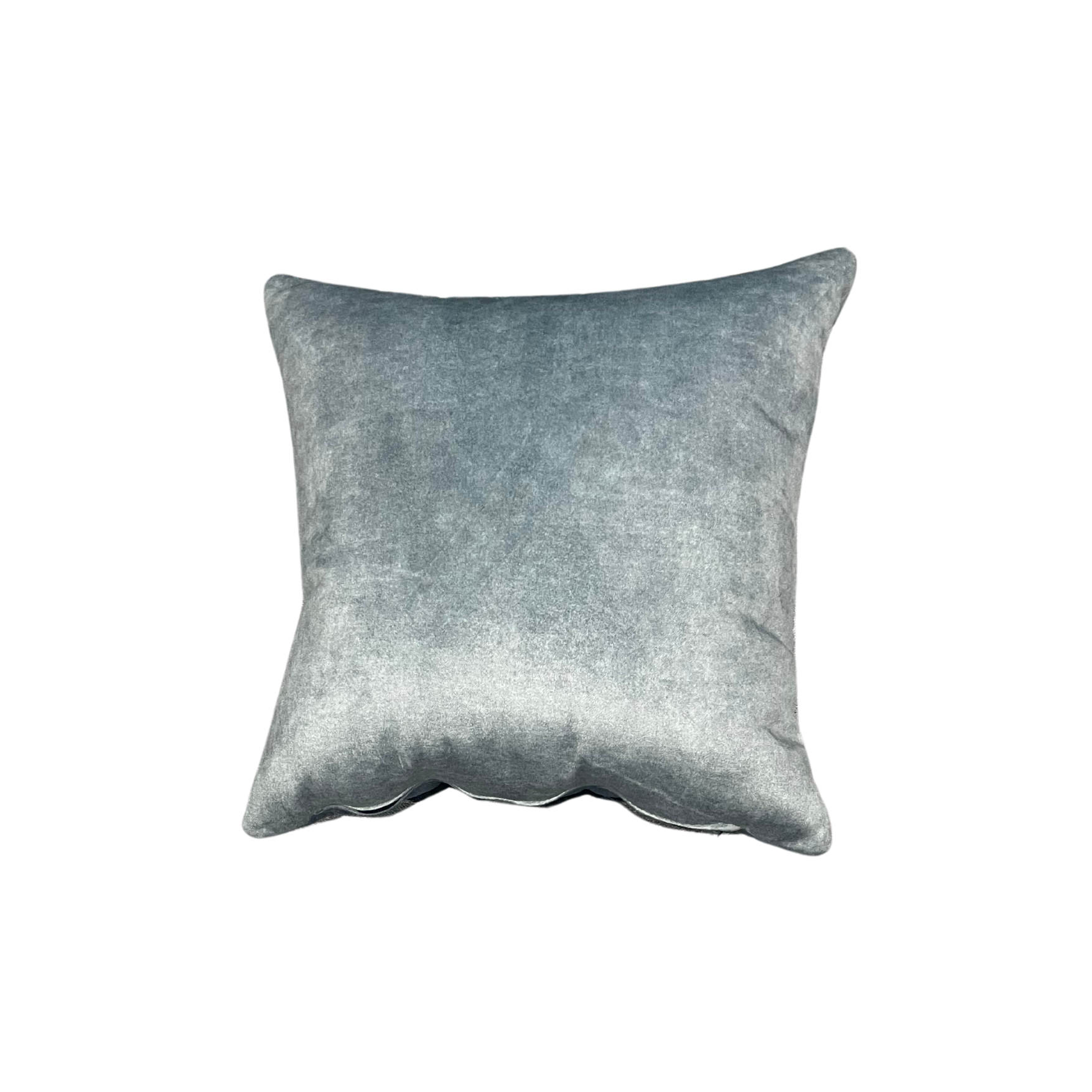 Wavy Blue Velvet 18” x 18” Toss Pillows (Set of 2)