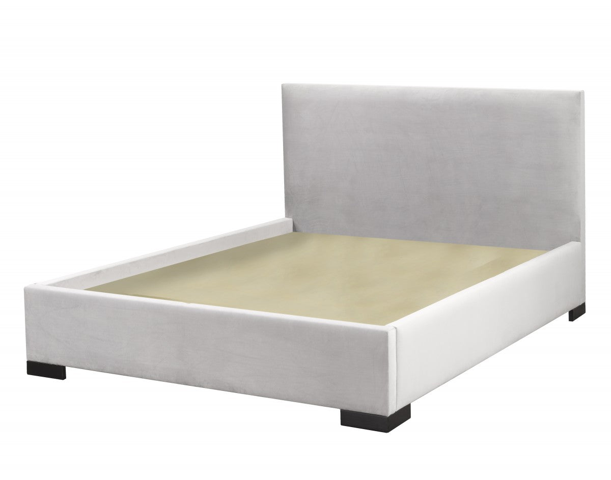 Sunterra Platform Bed - Platinum Grey Velvet