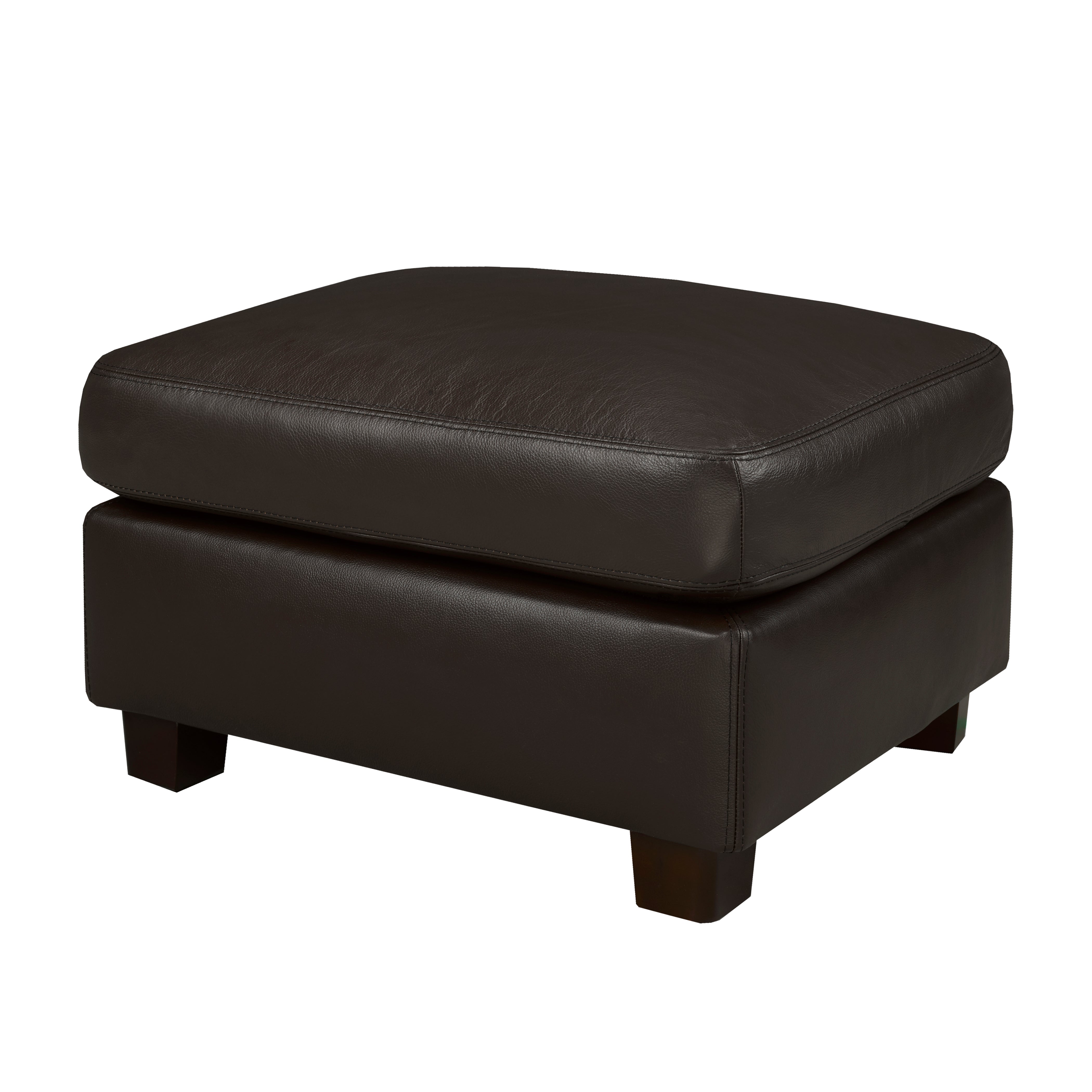 London Ottoman - Mocha Genuine Leather