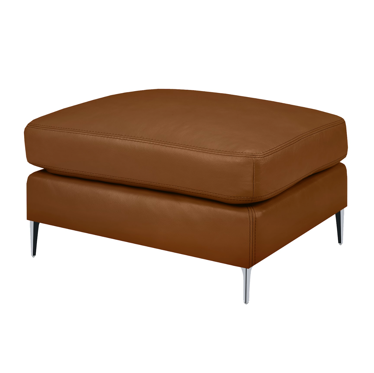 Windsor Ottoman - Saddle Genuine Leather