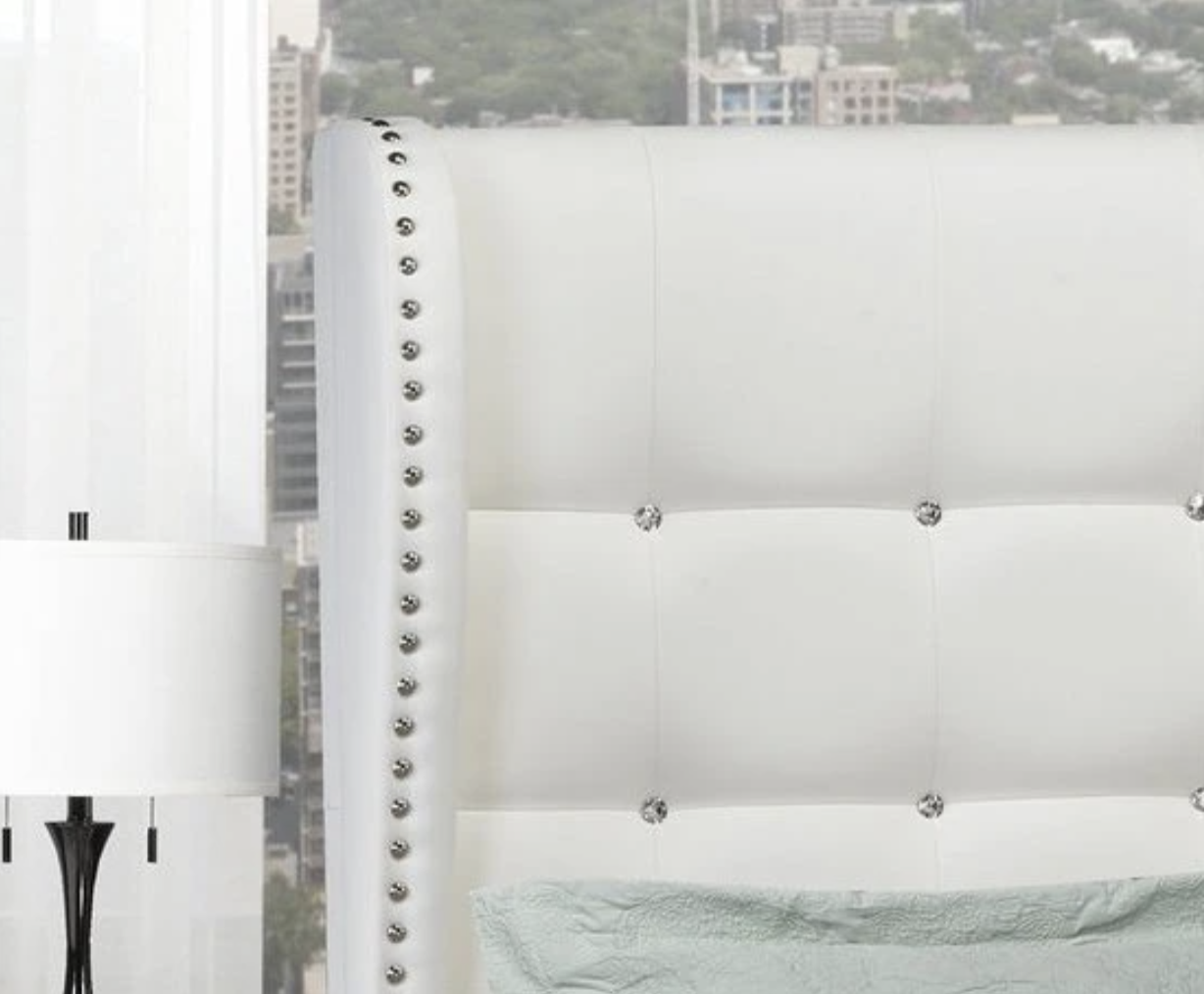 Walden Headboard - White Leatherette - Canadian Furniture