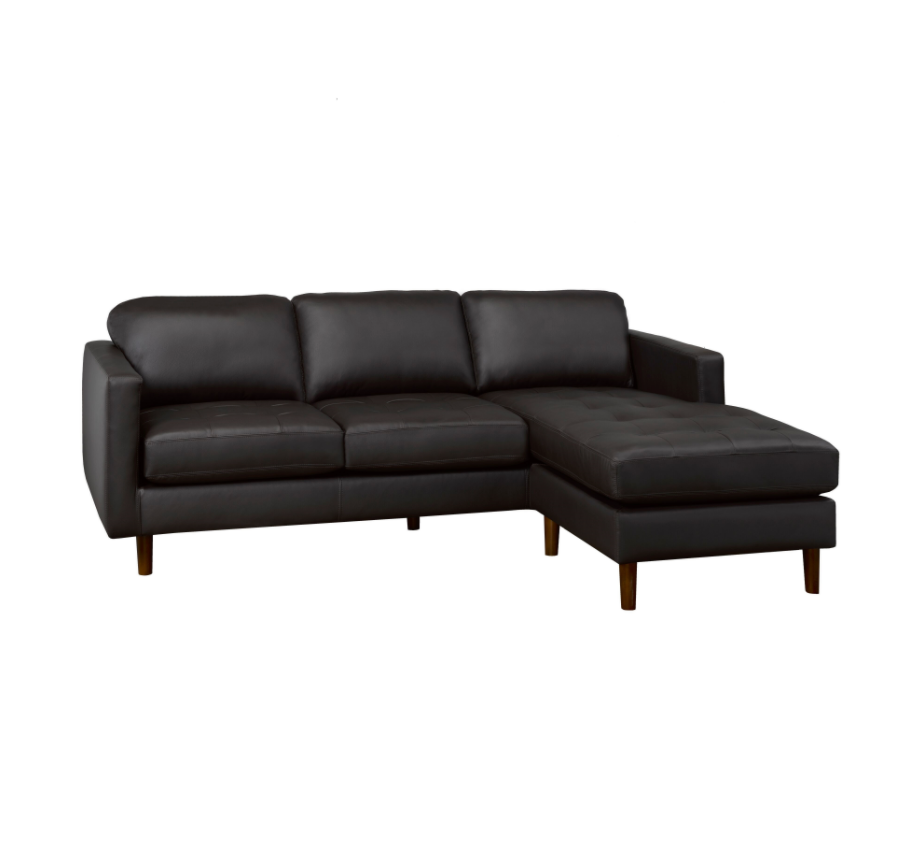 Berkeley Sectional - Chocolate Leather - Canadian Furniture