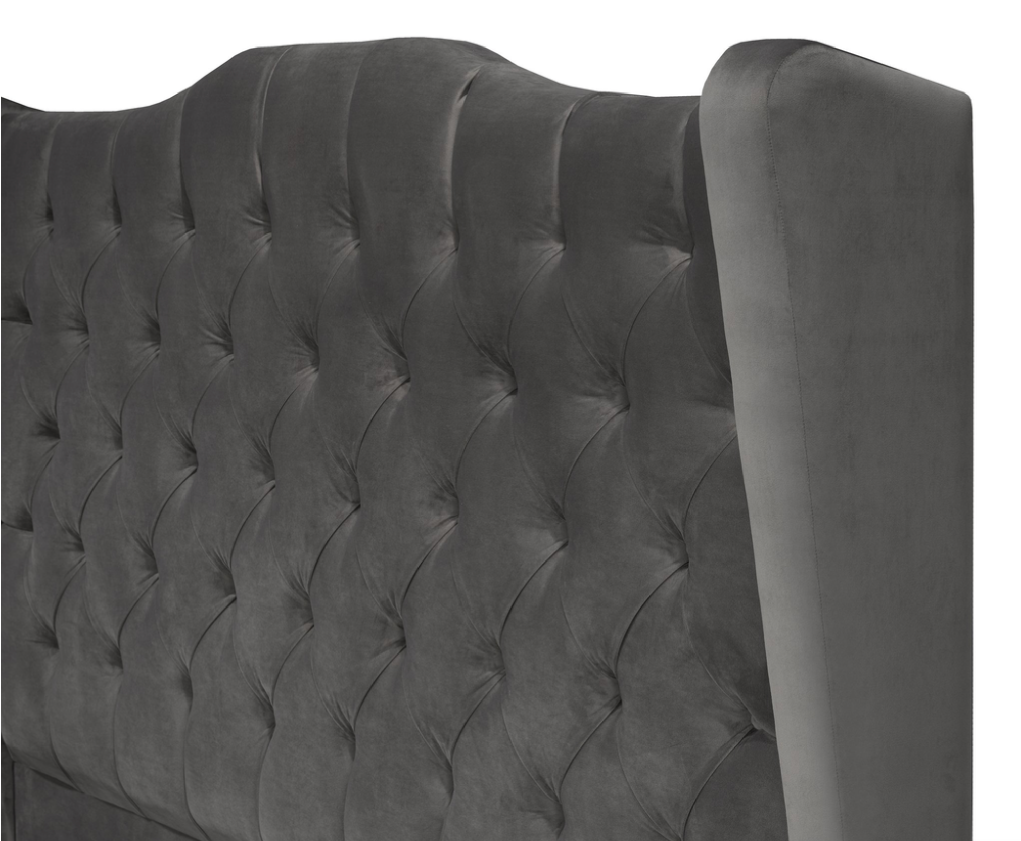 Tucana Headboard - Dark Grey Velvet - Canadian Furniture