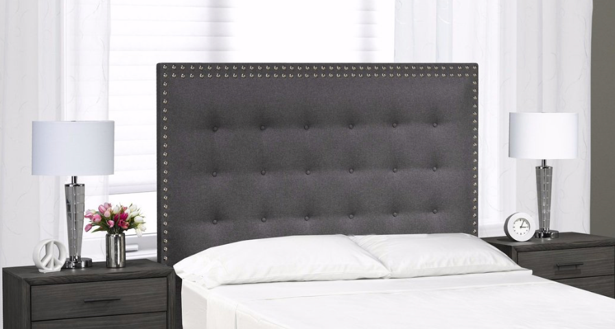 Rocklyn Headboard - Dark Grey Linen - Canadian Furniture