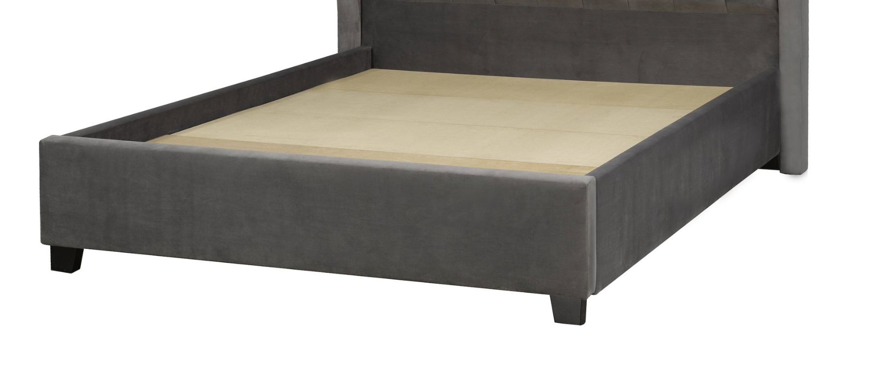 Tucana Platform Bed - Dark Grey Linen - Canadian Furniture