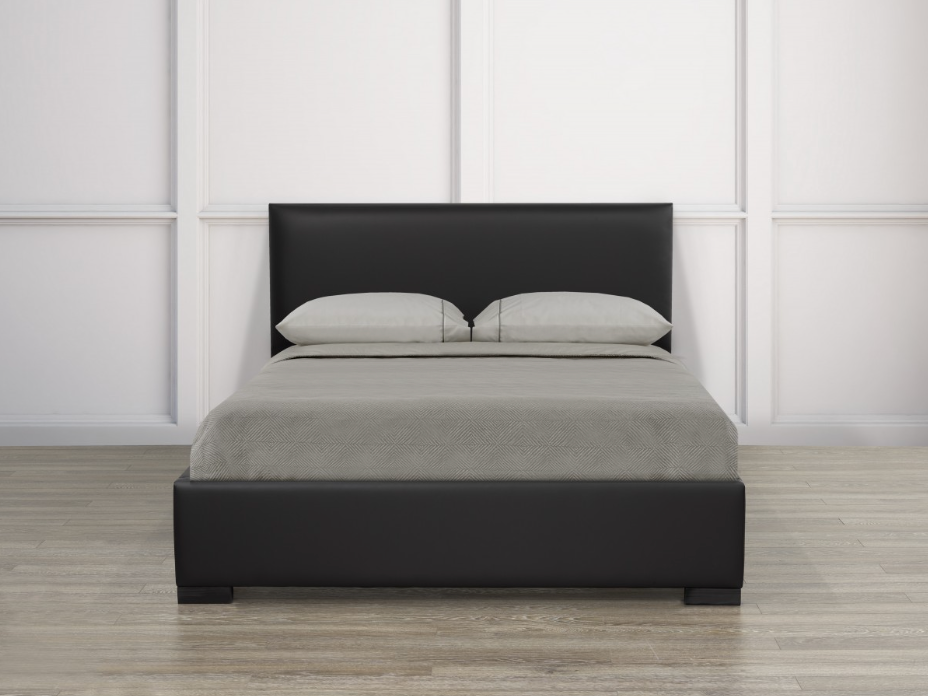 Rosslyn Platform Bed - Black Leatherette