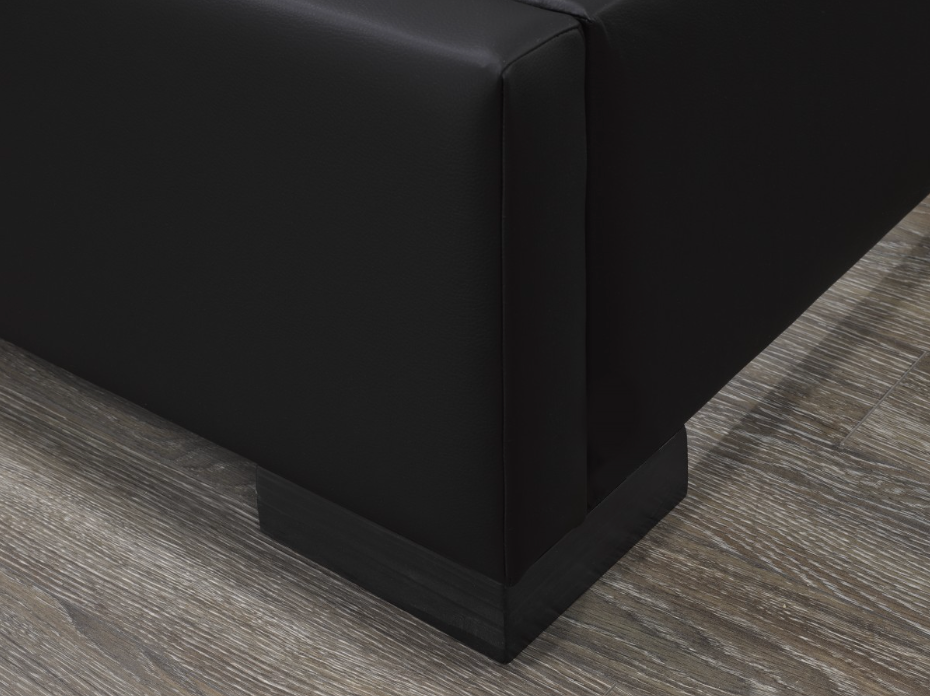Rosslyn Platform Bed - Black Leatherette