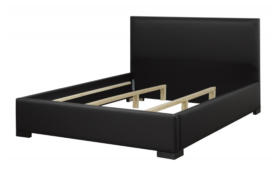 Rosslyn Platform Bed - Black Leatherette