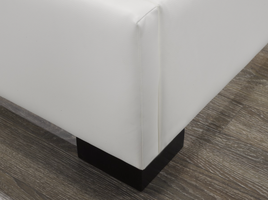 Rosslyn Platform Bed - White Leatherette