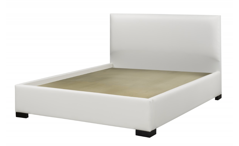 Rosslyn Platform Bed - White Leatherette