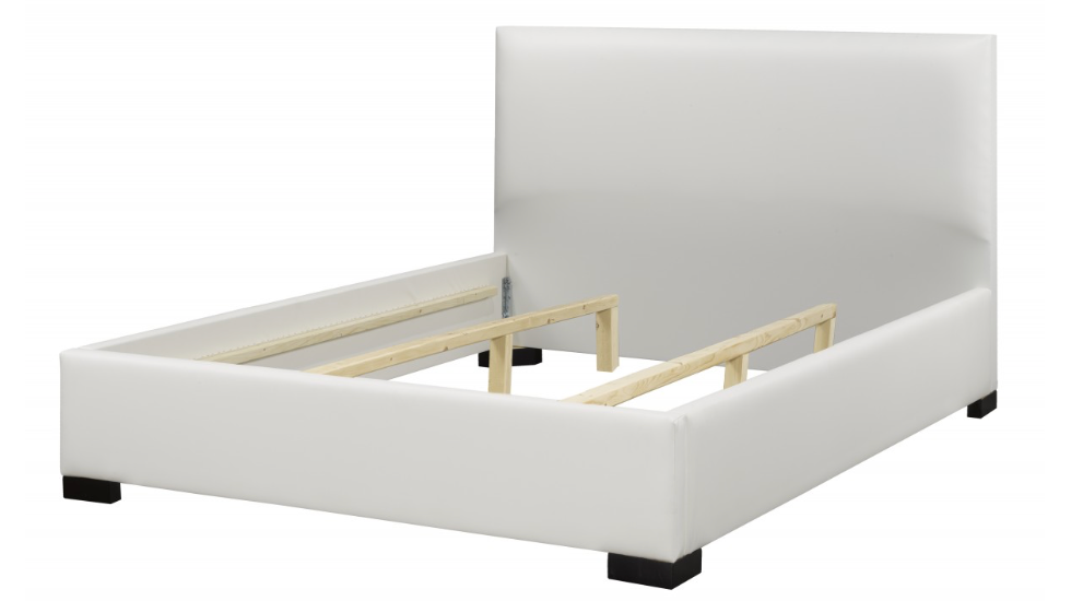 Rosslyn Platform Bed - White Leatherette