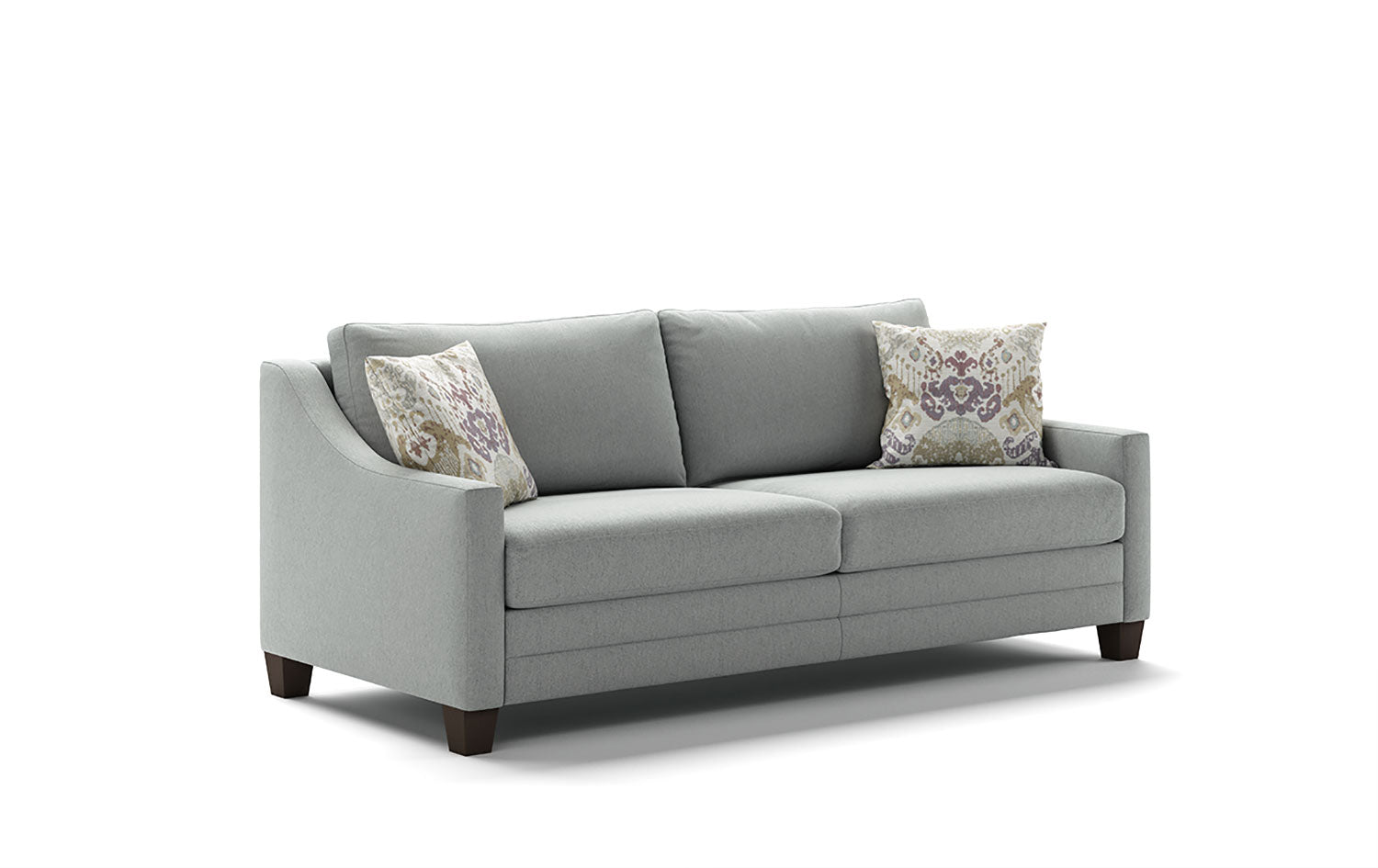Grey Slope Arm Couch Modern Sofas Made In Canada