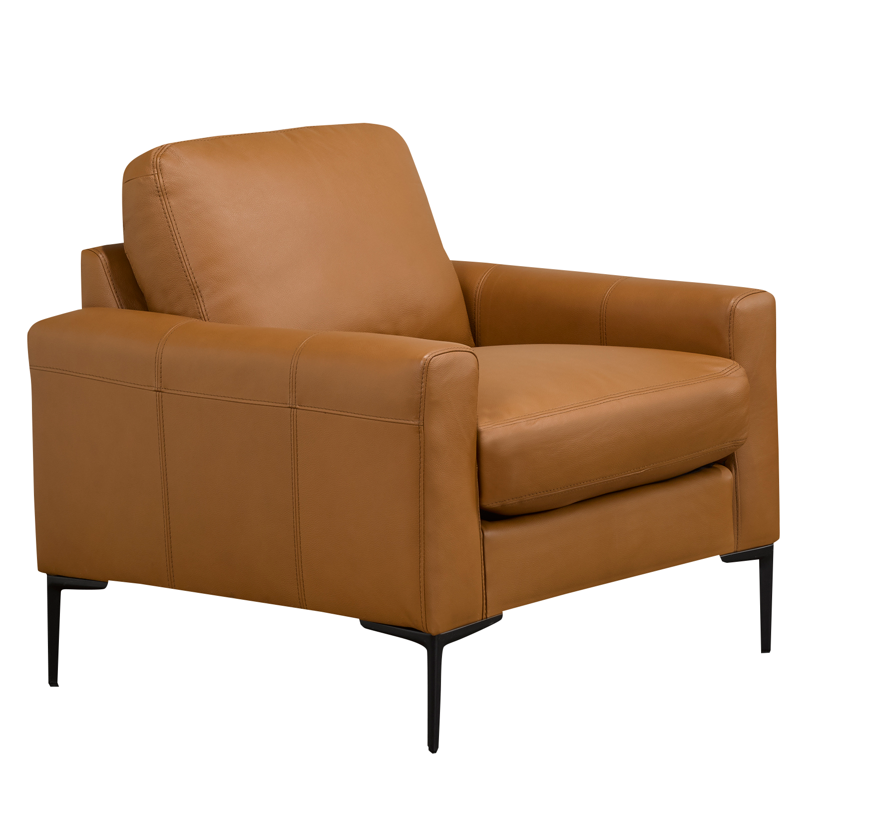 Light Brown Genuine Leather Chair Canadian Furniture
