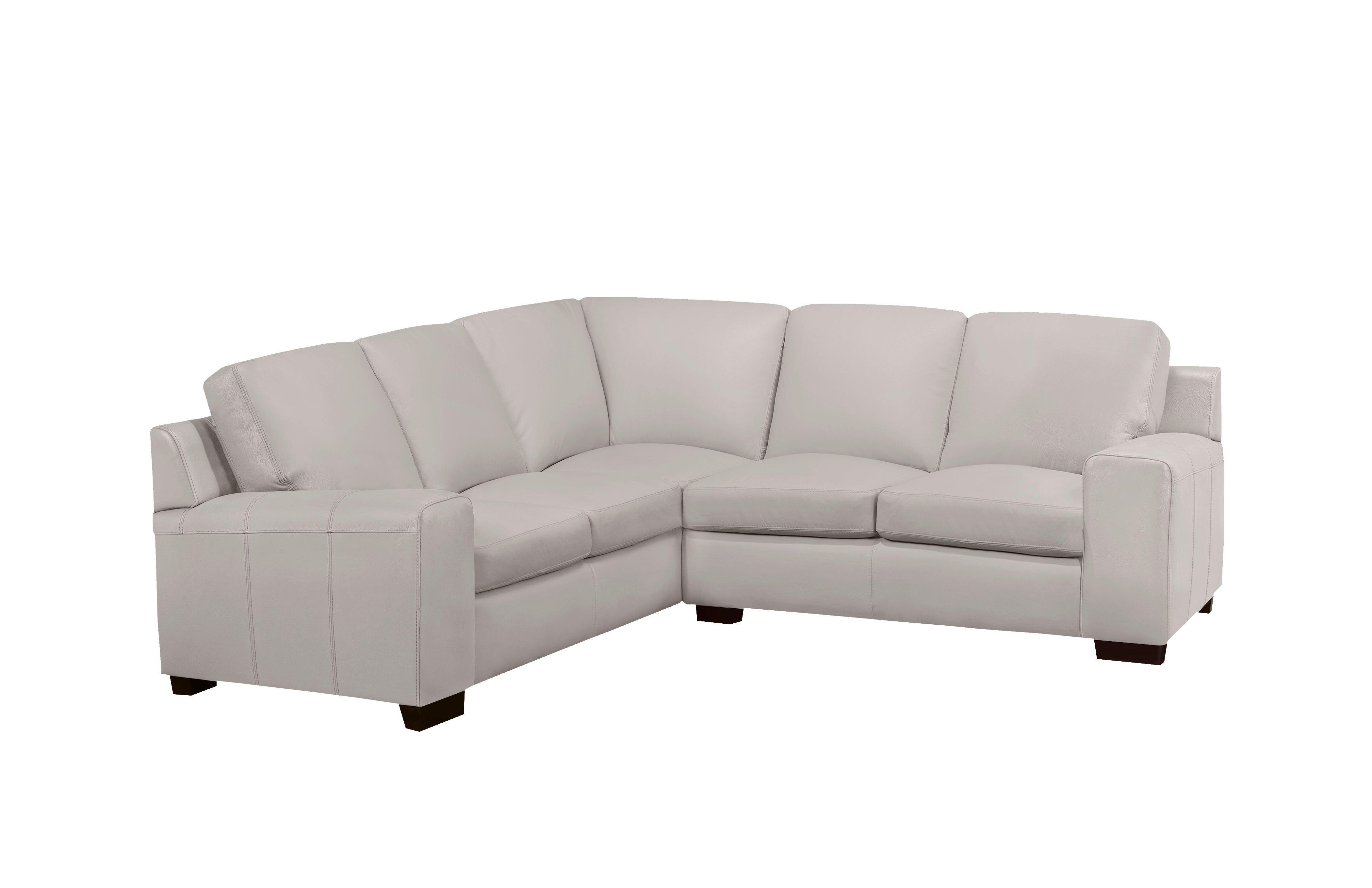 Vernon Sectional - Cloud Grey Genuine Leather