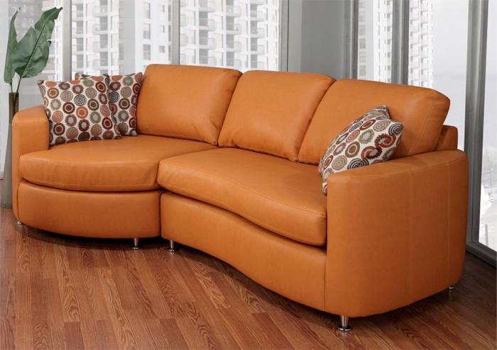Terra LHF Sectional - Orange - Canadian Furniture