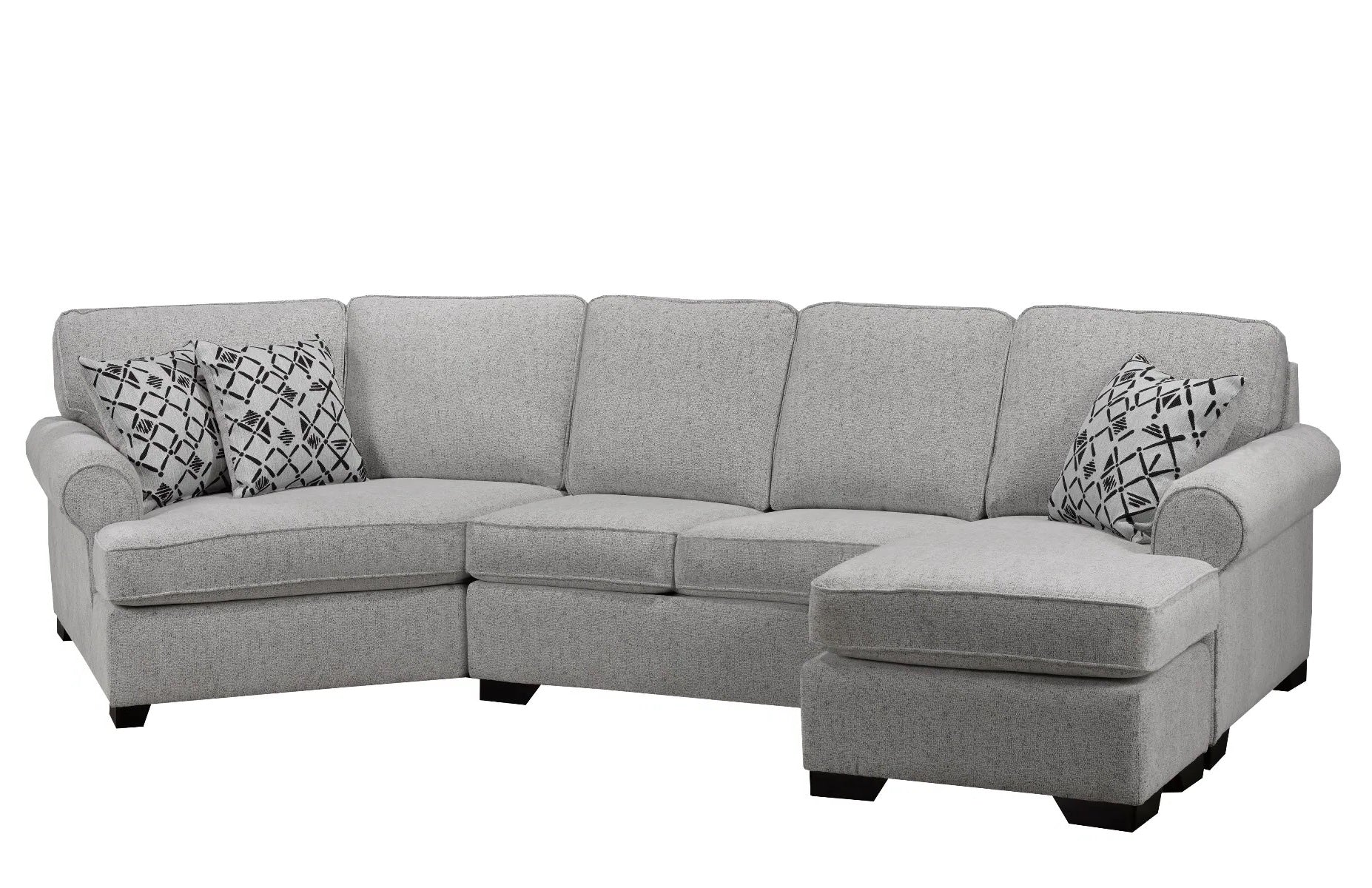 Loretto Cuddler Sectional - Light Grey