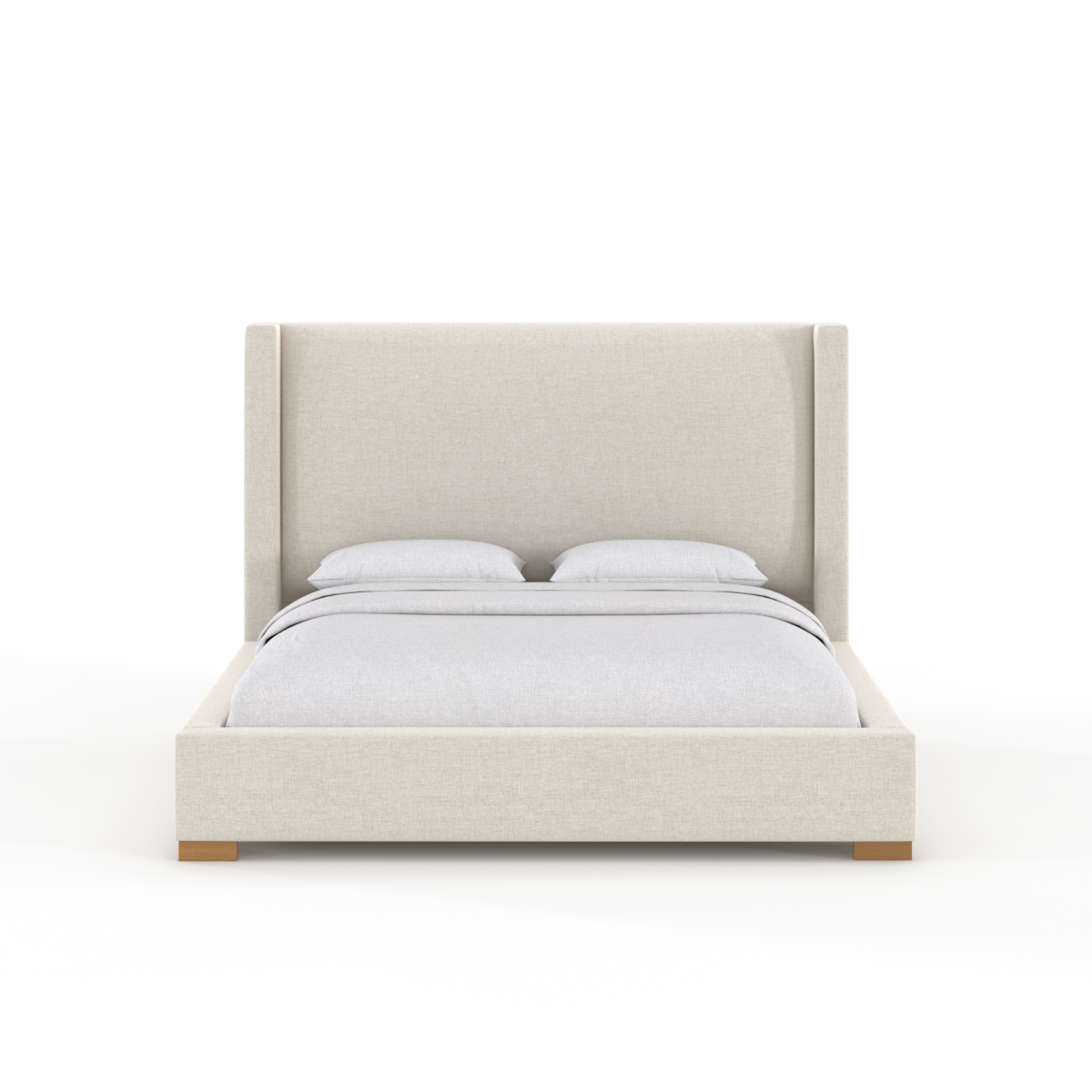 Solina Platform Bed - Ivory Linen
