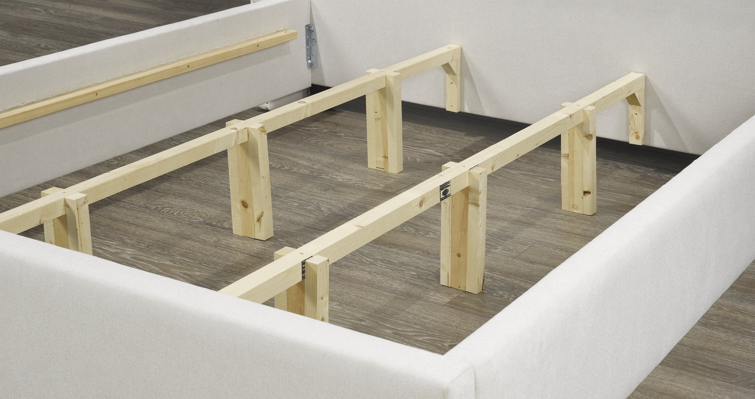 Tulita Platform Bed - Ivory Linen - Canadian Furniture