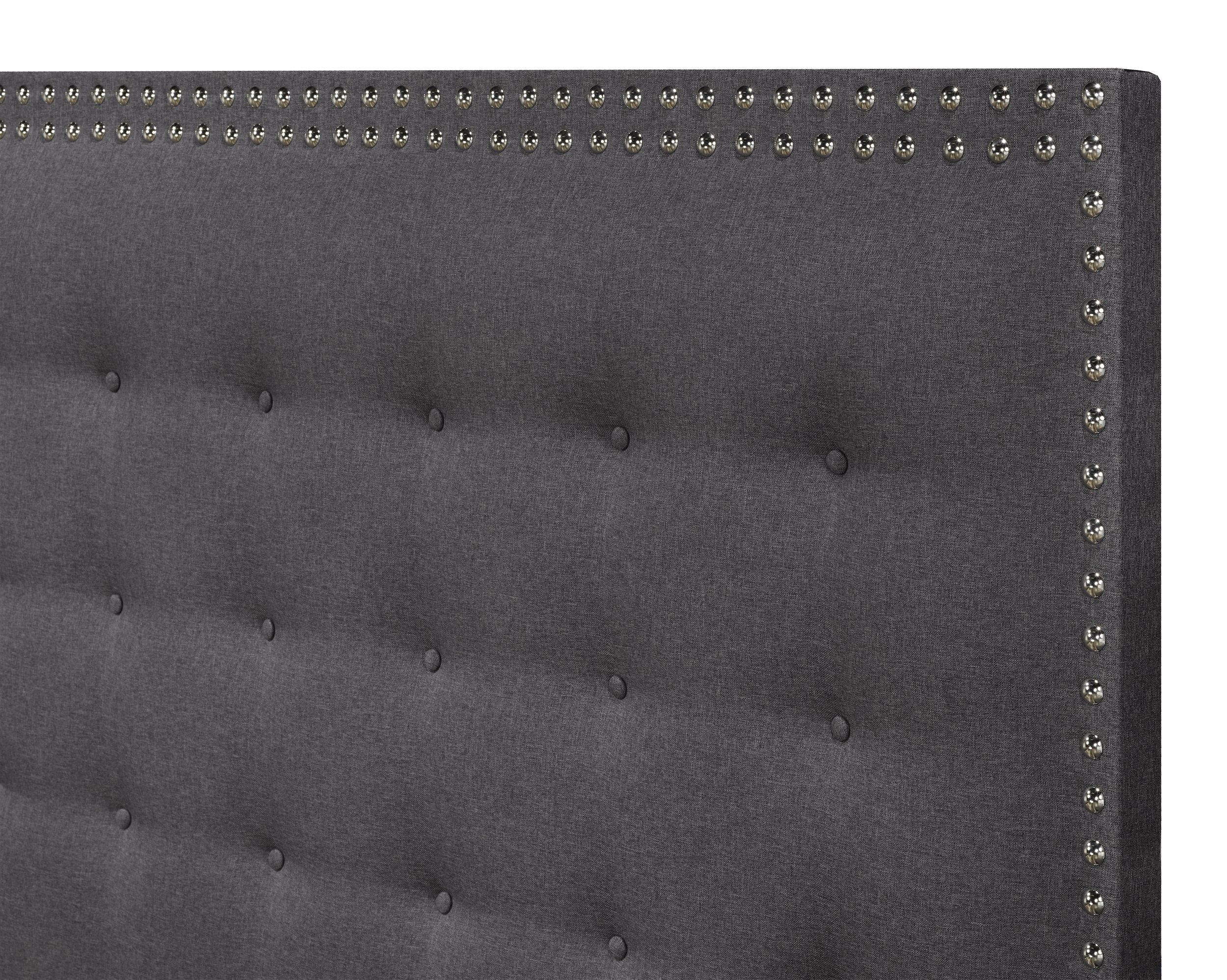 Rocklyn Platform Bed - Dark Grey Linen - Canadian Furniture