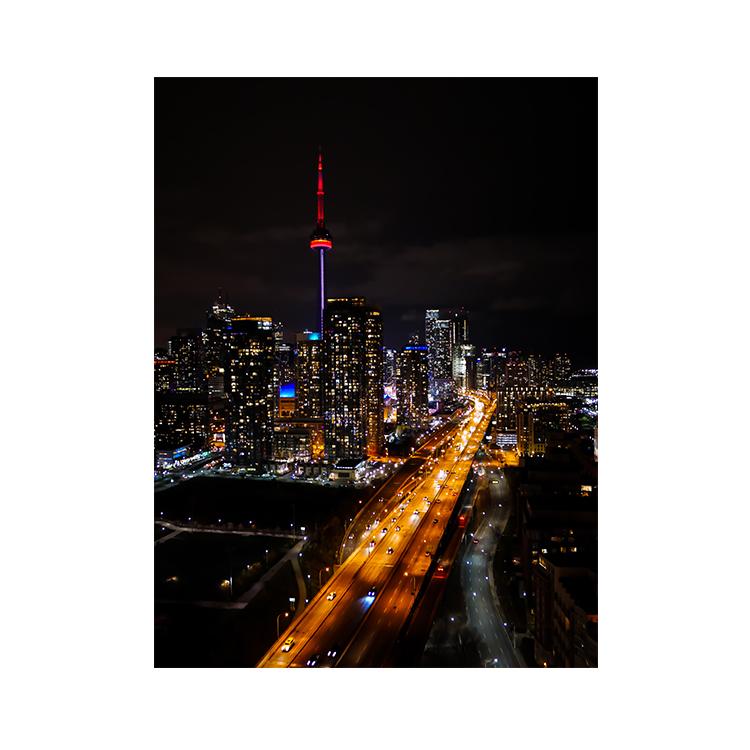 Toronto At Night - 24" x 36" - Canadian Furniture
