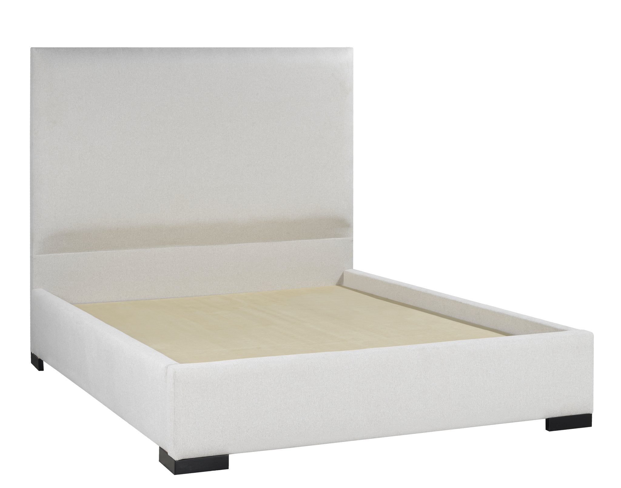 Sundre Platform Bed - Ivory Linen - Canadian Furniture