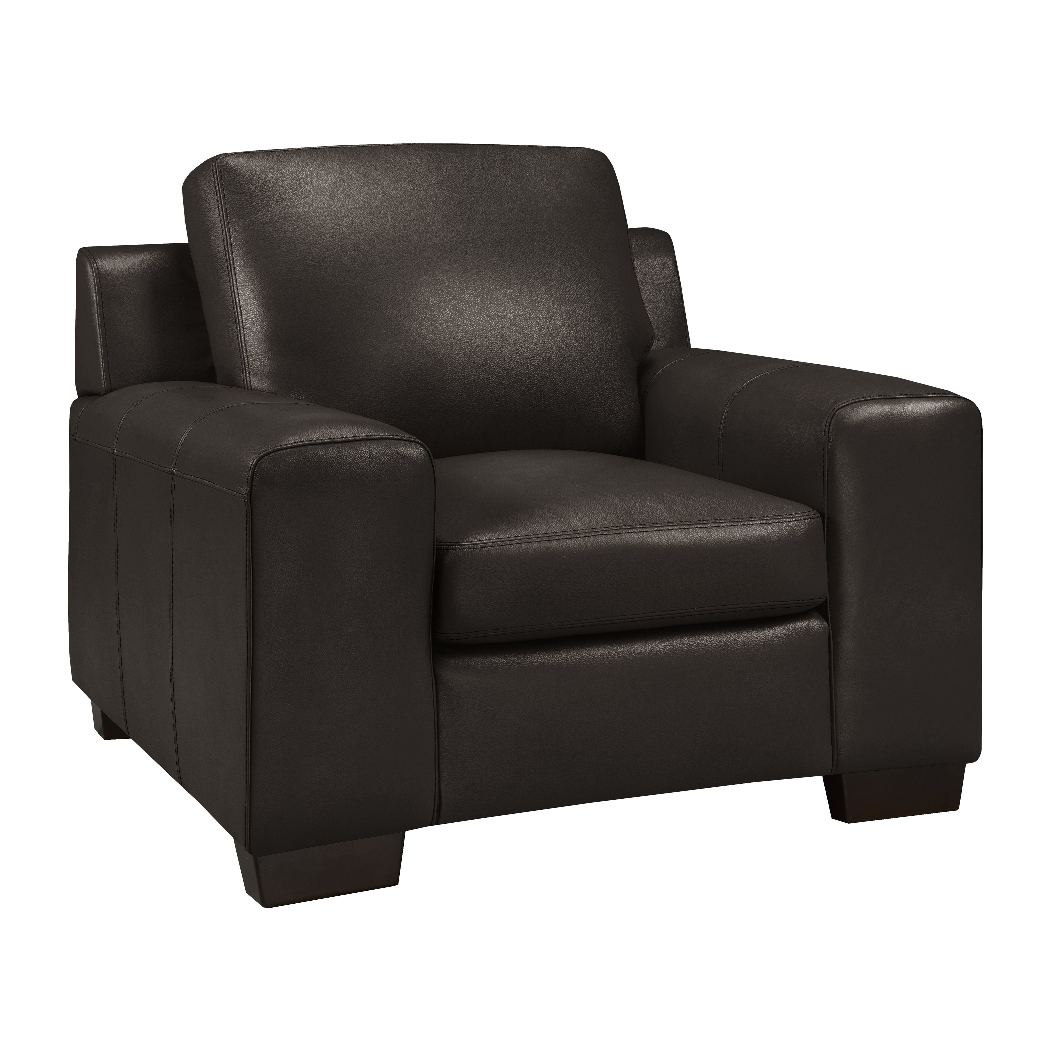 Vernon Chair - Mocha Genuine Leather